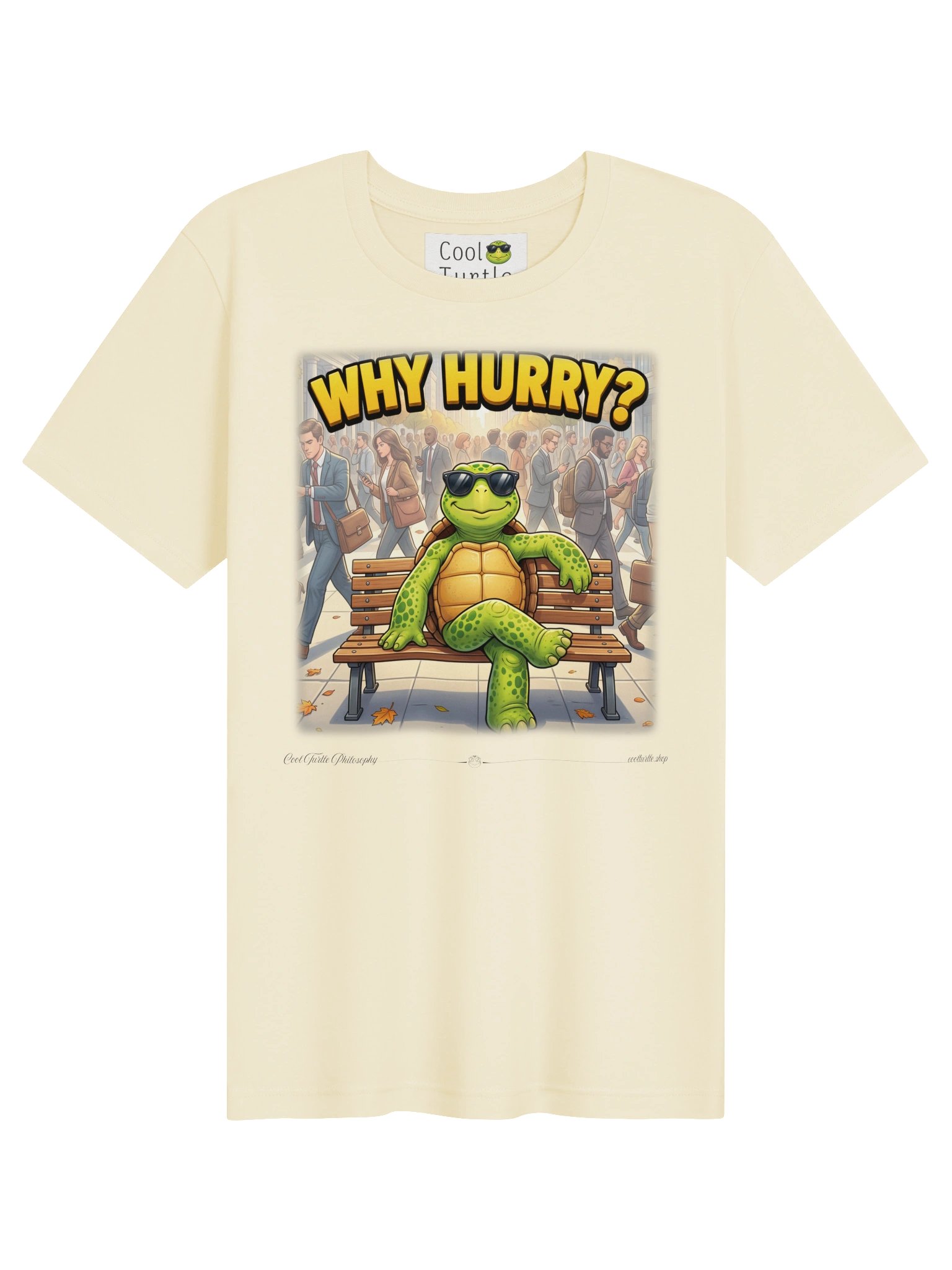 WHY HURRY? Cool Turtle Relaxed City Tee product image (1)