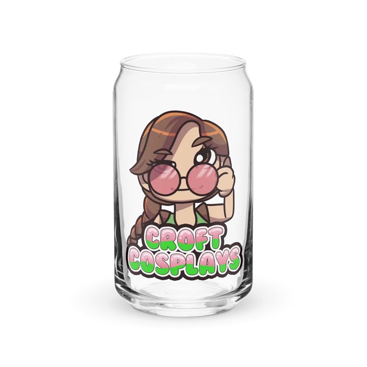 Can Shaped Glass w/ CroftCosplays logo product image (1)