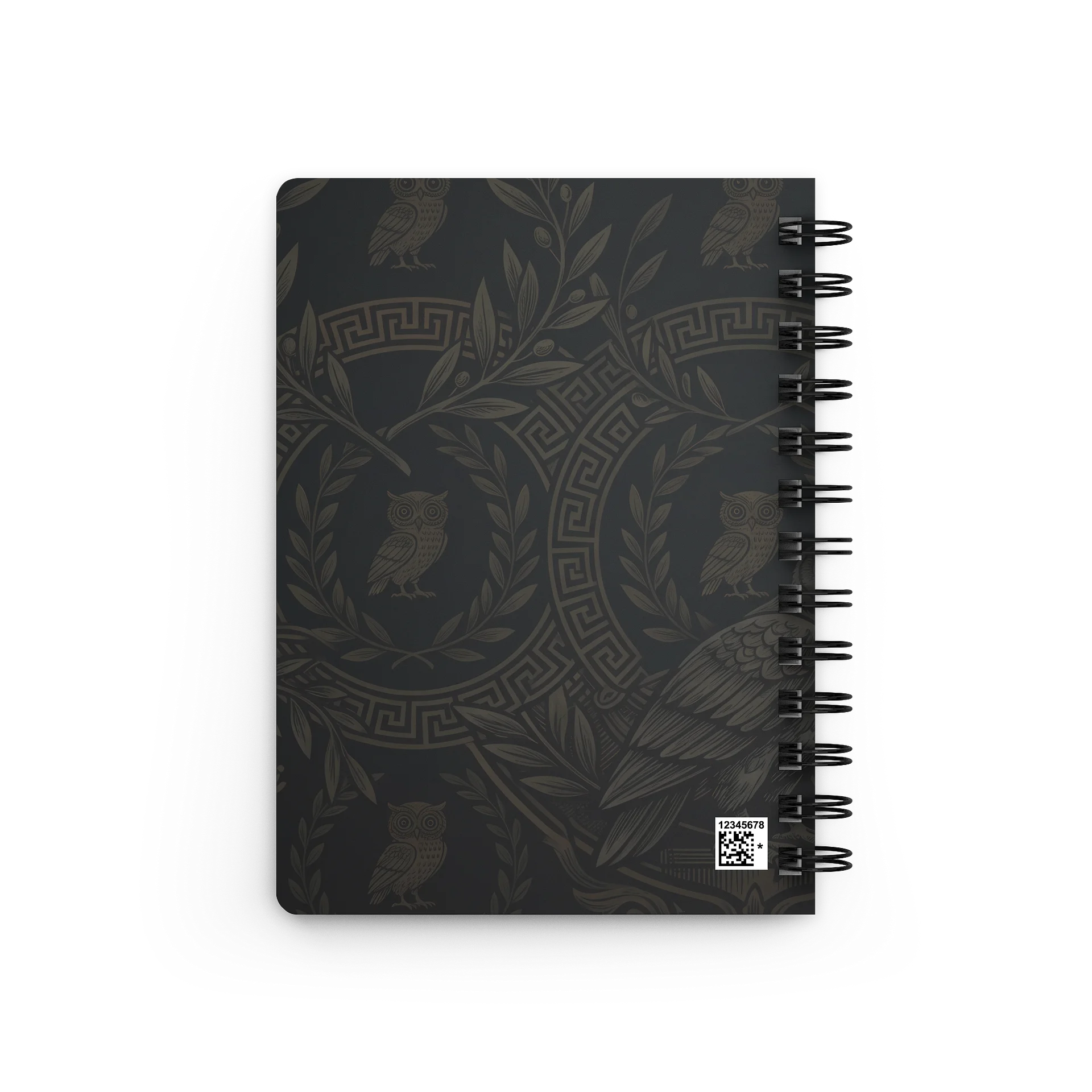 Athena Notebook – Greek Mythology Spiral Journal with Owl & Warrior Design product image (4)