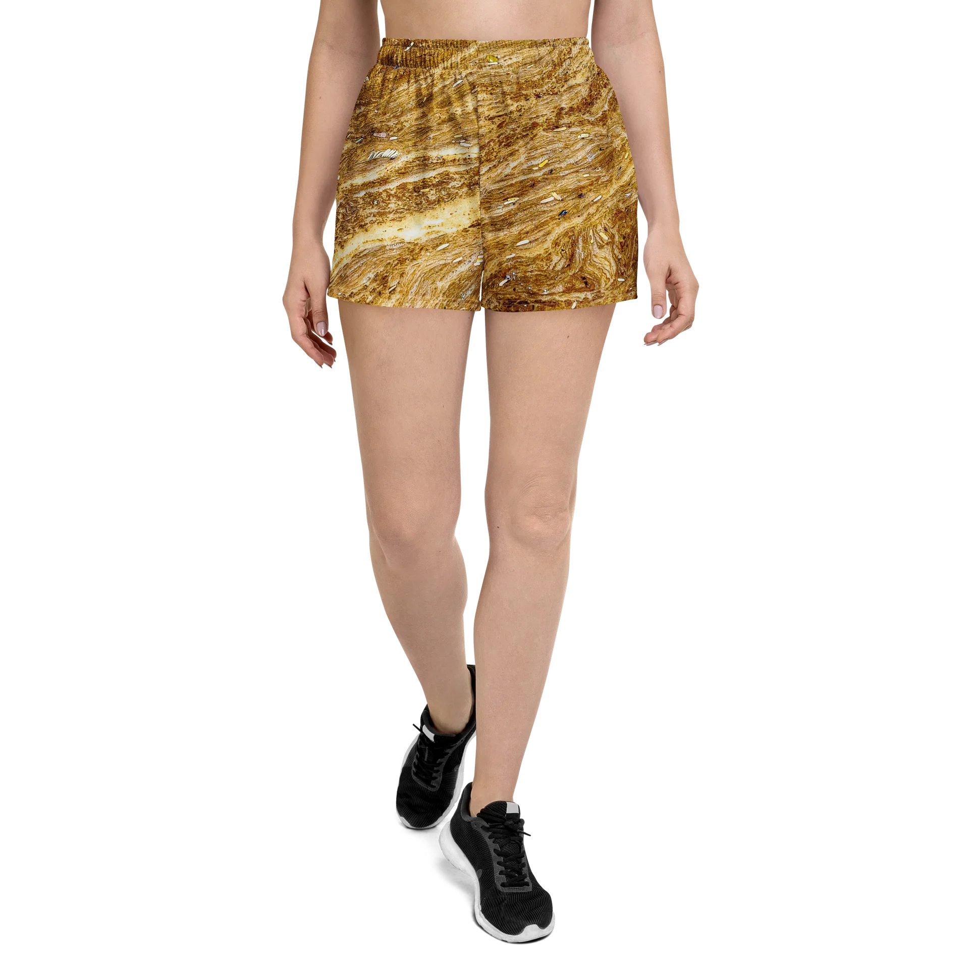 Golden Strata All-Over Print Unisex Athletic Shorts product image (1)