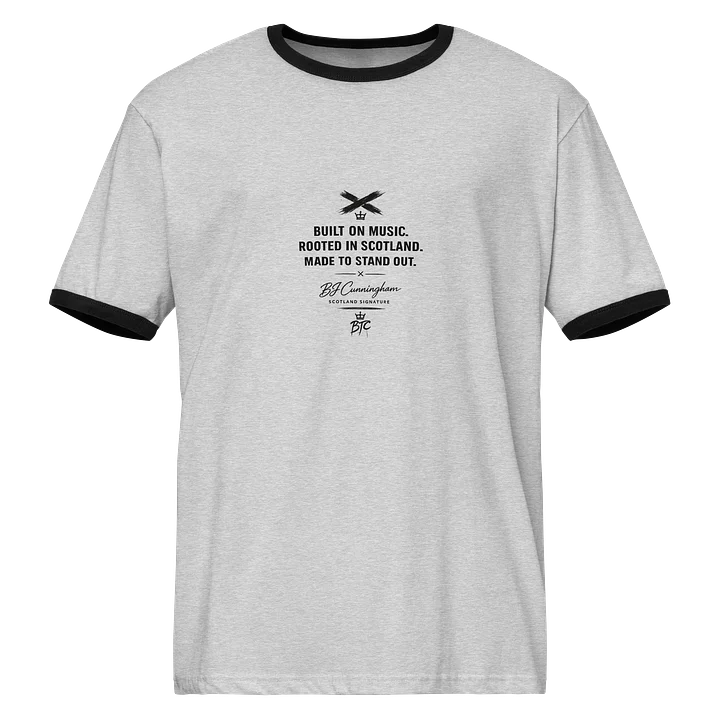 Scotland Signature “Built On Music” Premium Unisex Ringer T-Shirt product image (1)