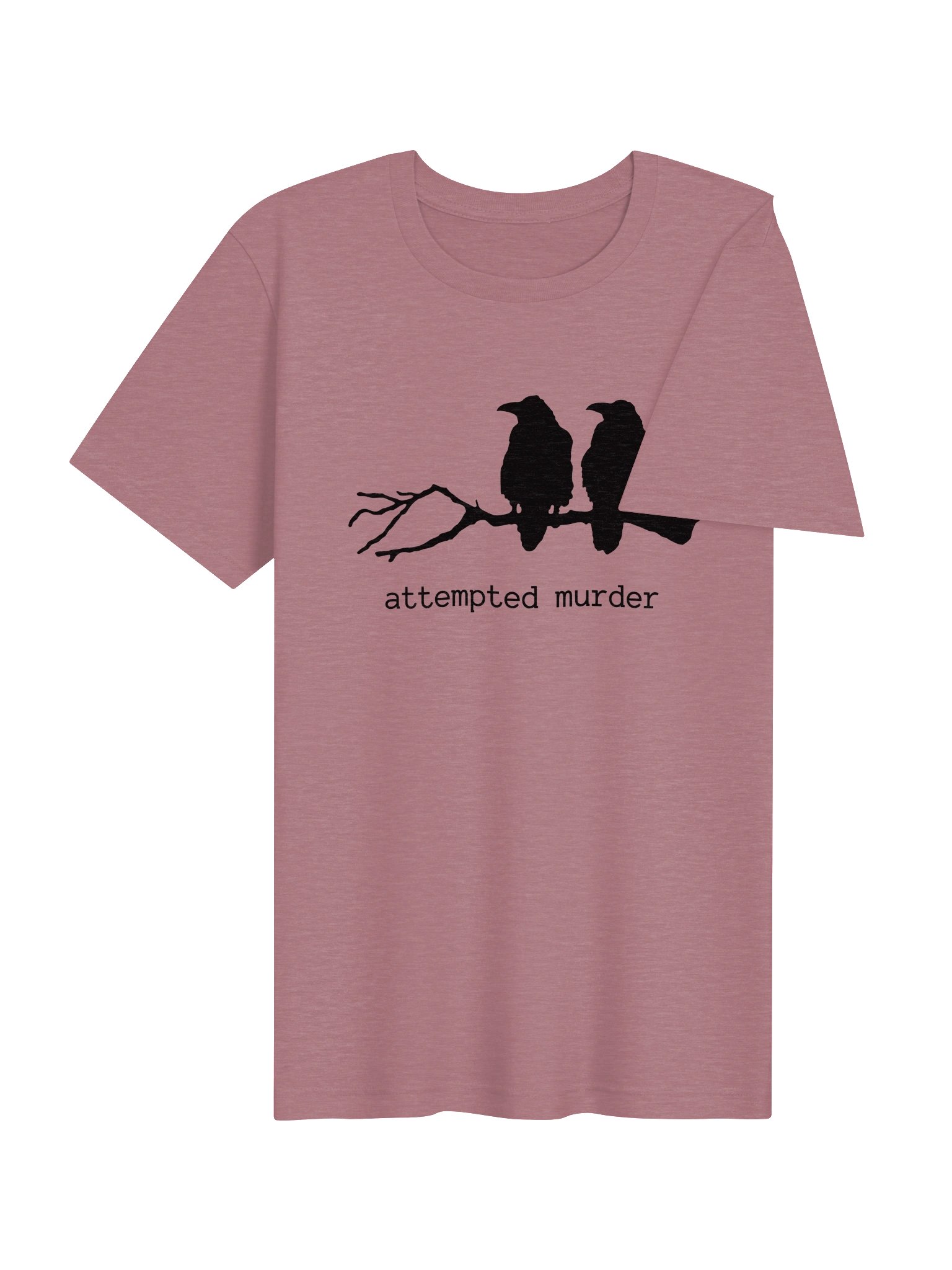 Attempted Murder – Funny Raven Graphic T-Shirt product image (74)