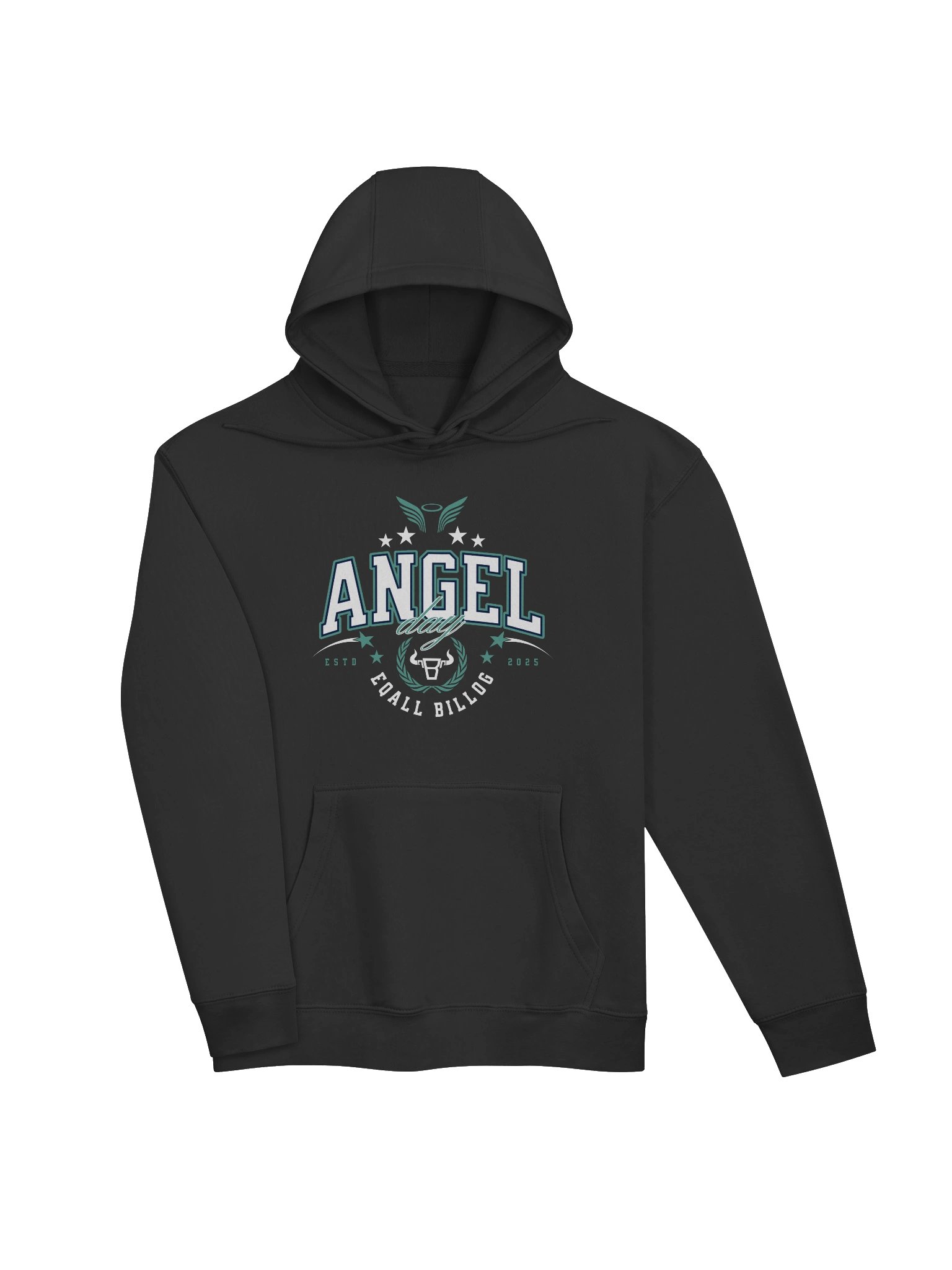 Premium_ANGEL Day Collection_EQALL® Billog Campaign_Hoodie - Turquoise / White product image (3)