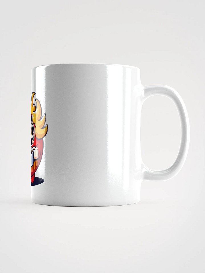 Ganbare Daruma Glossy White Coffee Mug product image (2)