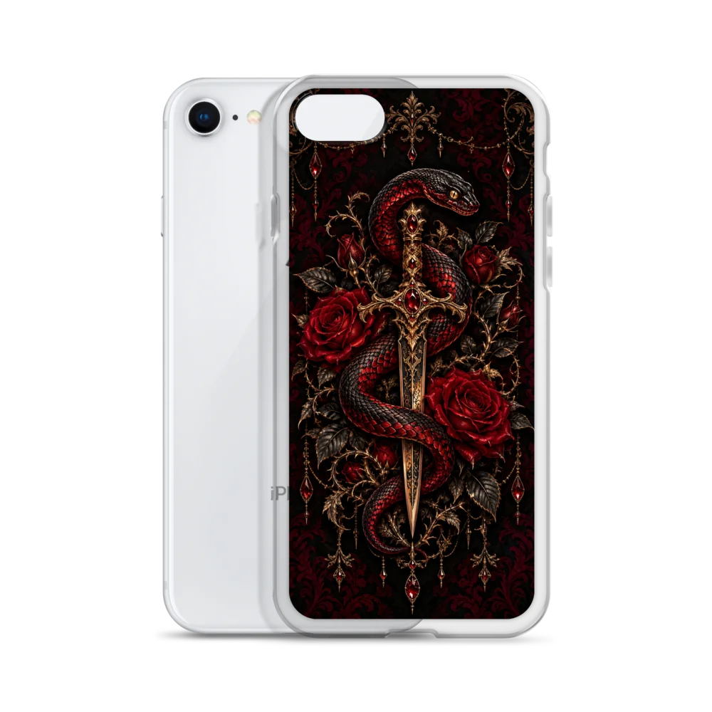 Gothic Snake & Rose Sword iPhone Case product image (55)