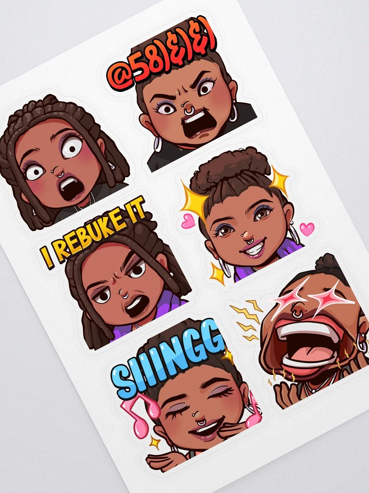 KW Reactions Sticker Sheet product image (1)
