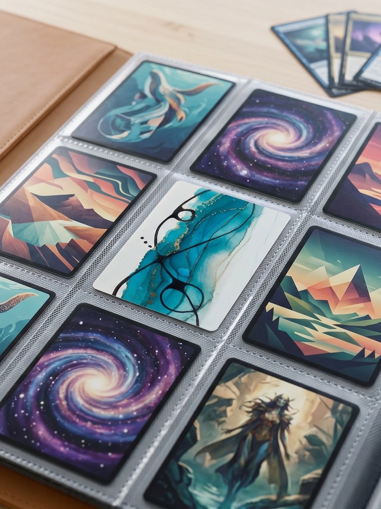 Tether II | Original ACEO Art Card (2.5" x 3.5") | Miniature Abstract Alcohol Ink Painting | product image (3)