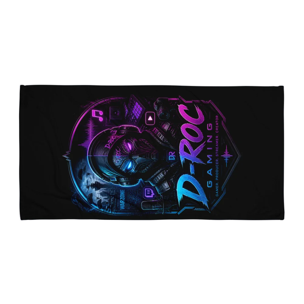 D-ROC Neon Gamer Beach Towel product image (1)