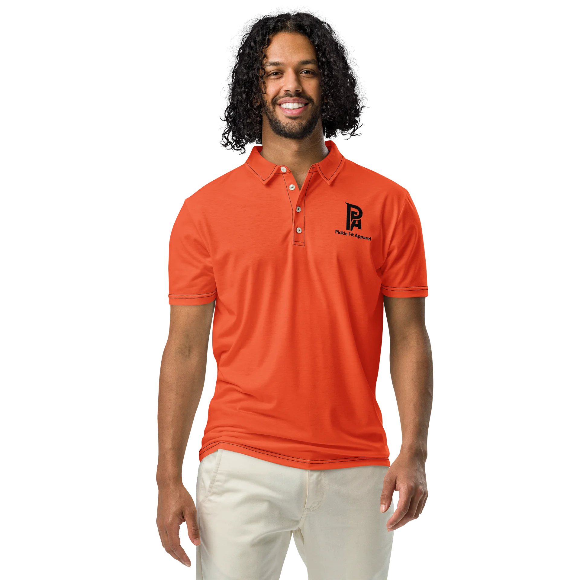 Vibrant 'PA' Men's Polo Shirt-Orange product image (3)
