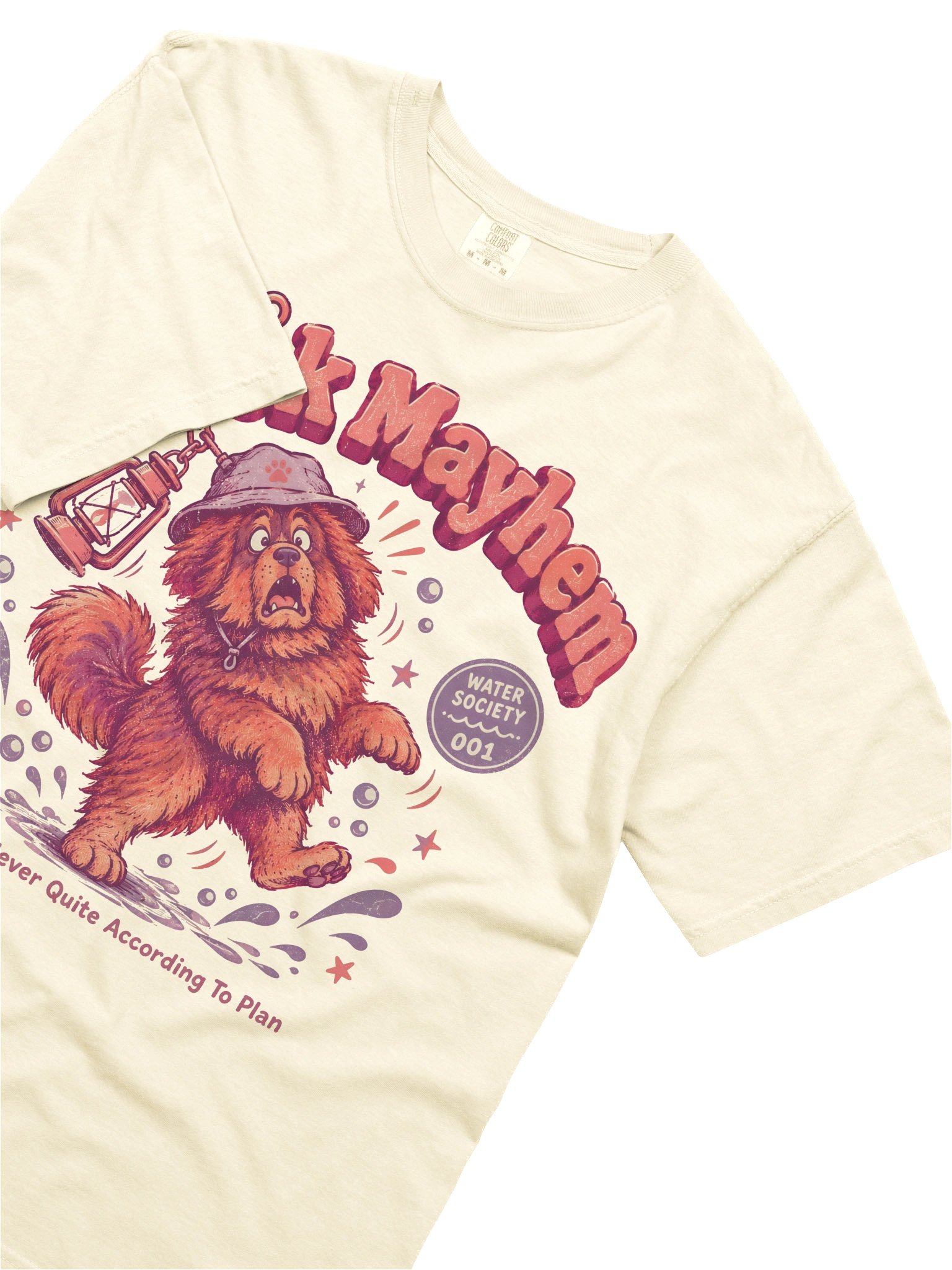 Hook Mayhem Shirt - Water Society 001 - Funny Dog Fishing Graphic Tee - Retro Vintage Cartoon Dog Shirt - Dog Lover Gift. product image (1)