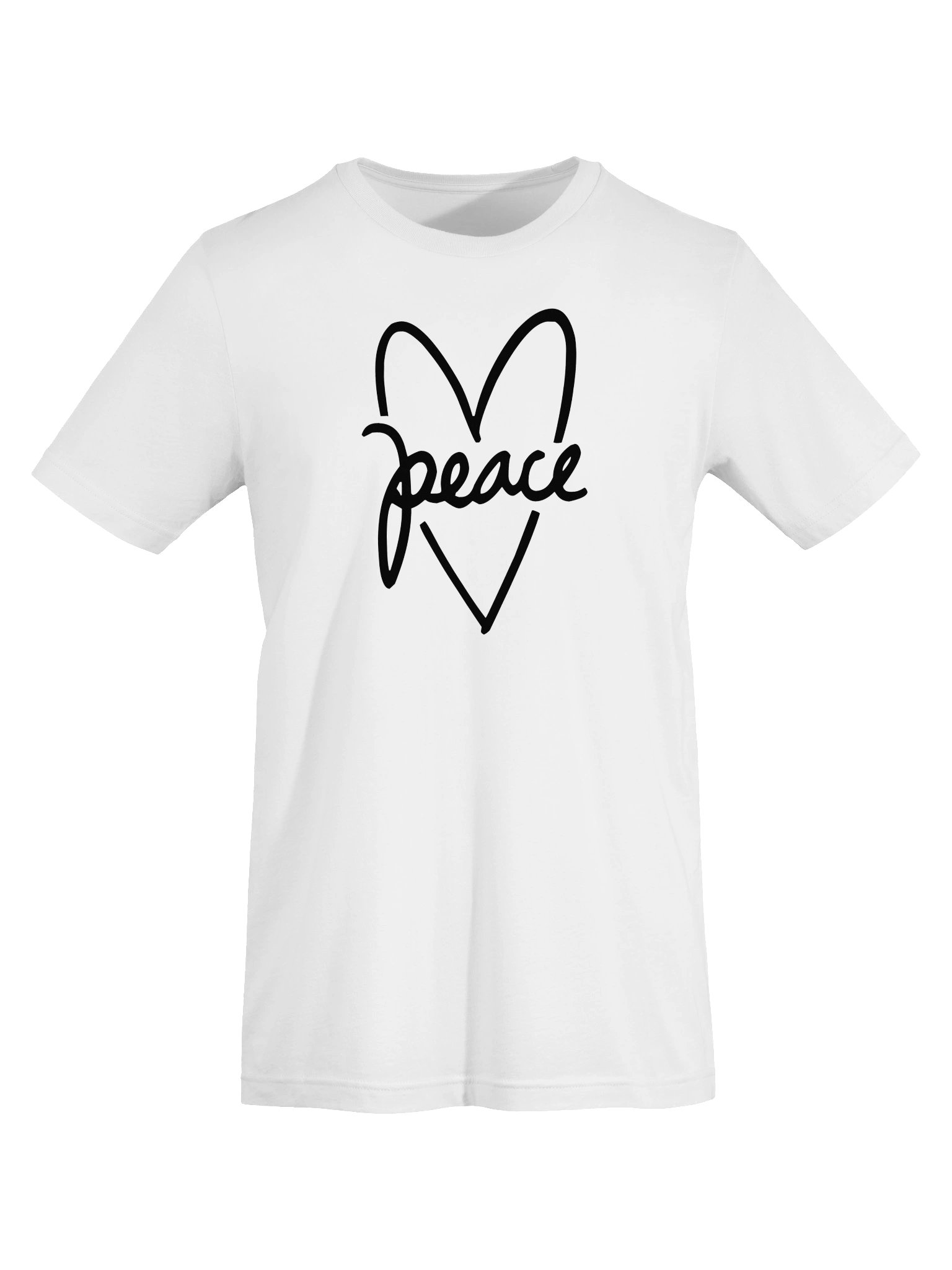 Peace Heart White T-Shirt product image (5)