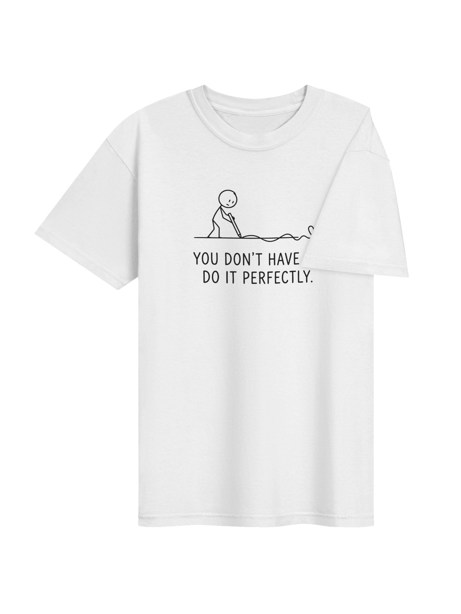 You Don't Have To Do It Perfectly T-Shirt, Anti Perfectionism Minimalist Tee, Anxiety Relief Mindset Shirt, Overthinking Gift, Self Compassion Clothing, Mental Health Apparel product image (35)