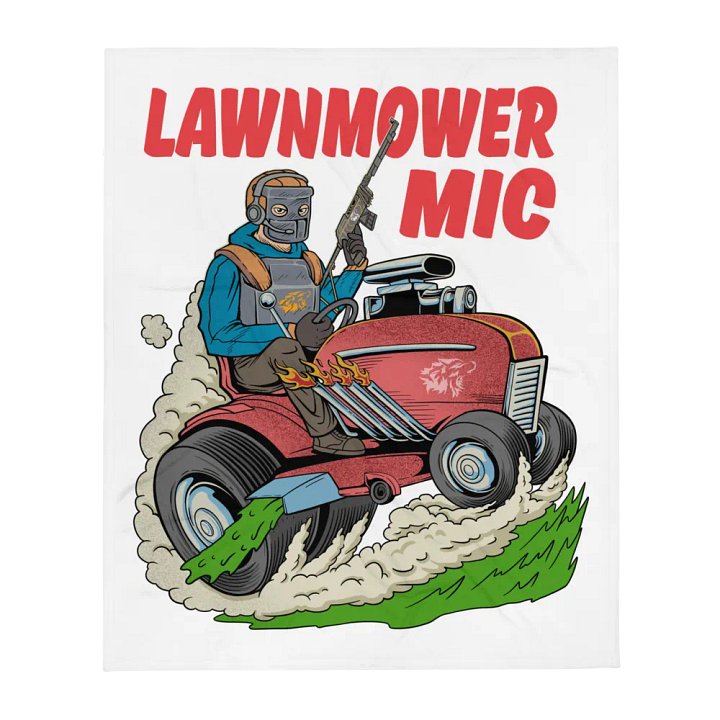 Lawnmower Mic | Throw Blanket product image (1)