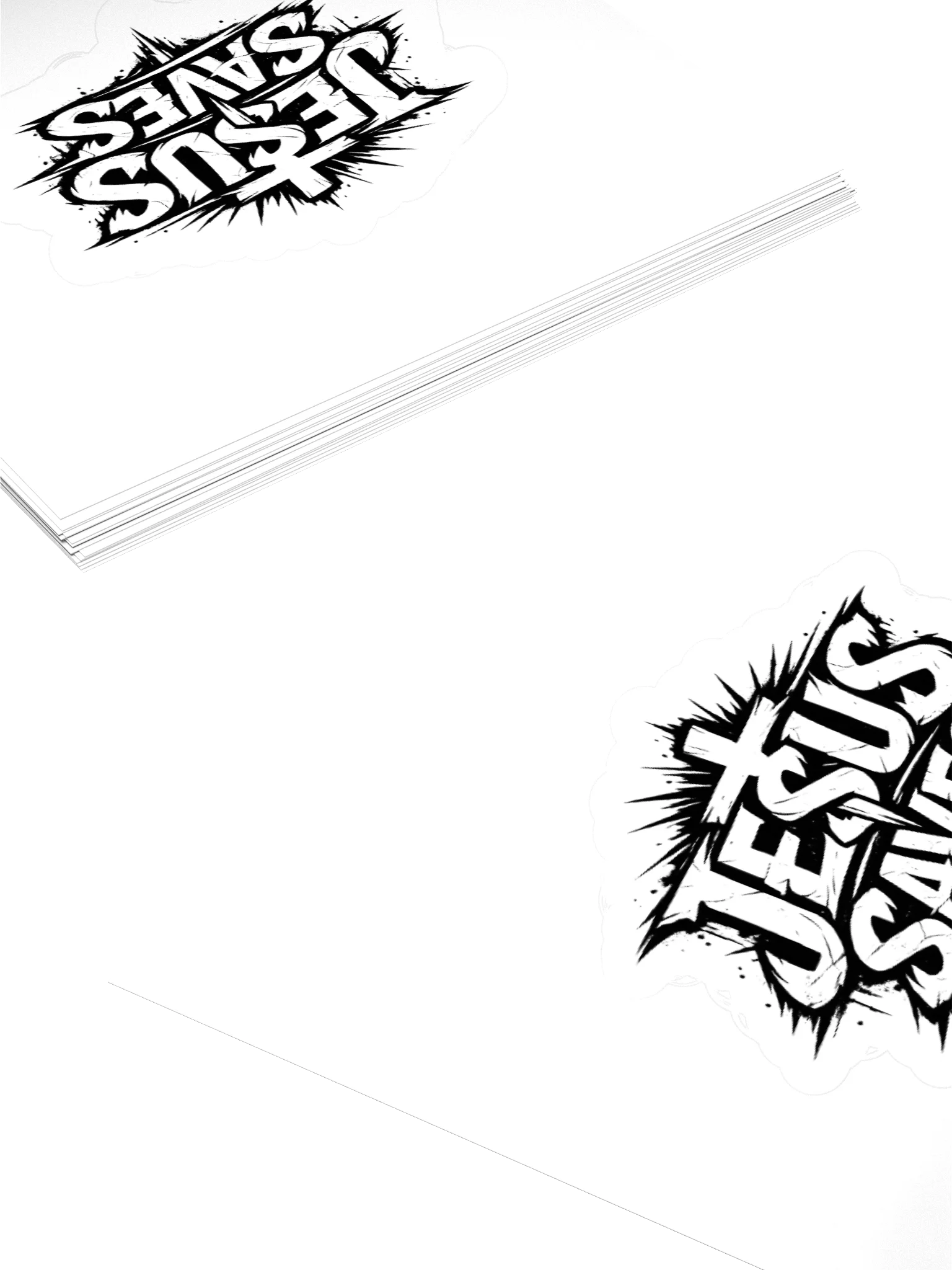 Jesus Saves sticker (black) product image (16)