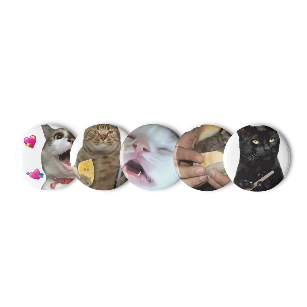 Set of Pin Buttons: Meme Cats 45 product image (9)