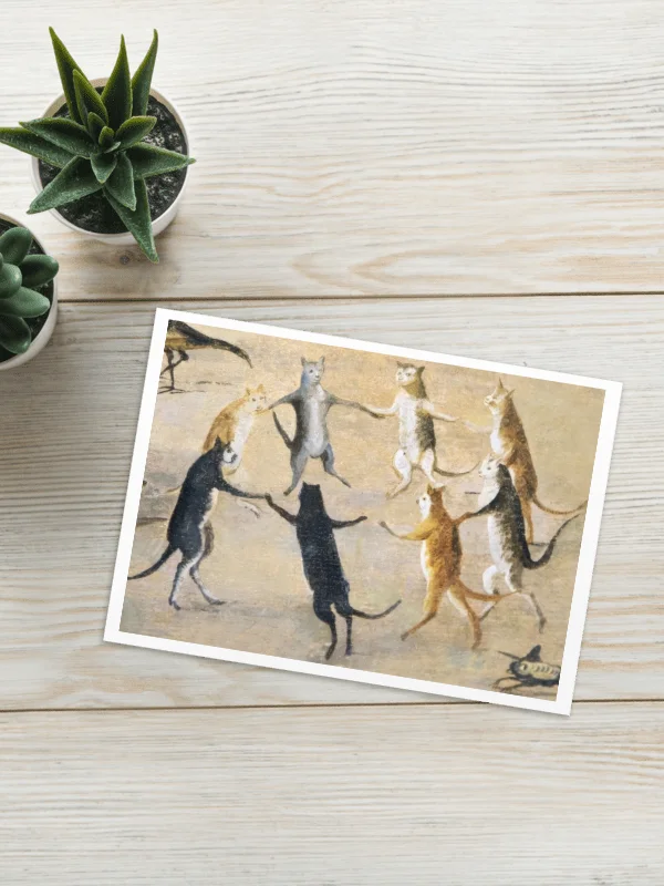 Circle of Dancing Cats - from the Witches Cove - Blank Card product image (3)
