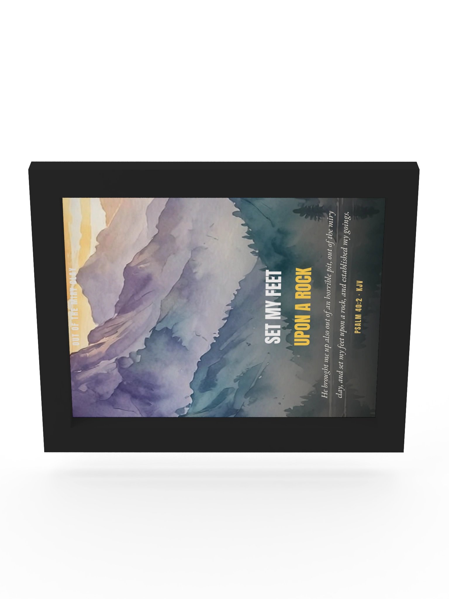 Set My Feet Upon a Rock — Psalm 40:2 Framed Wall Art product image (10)