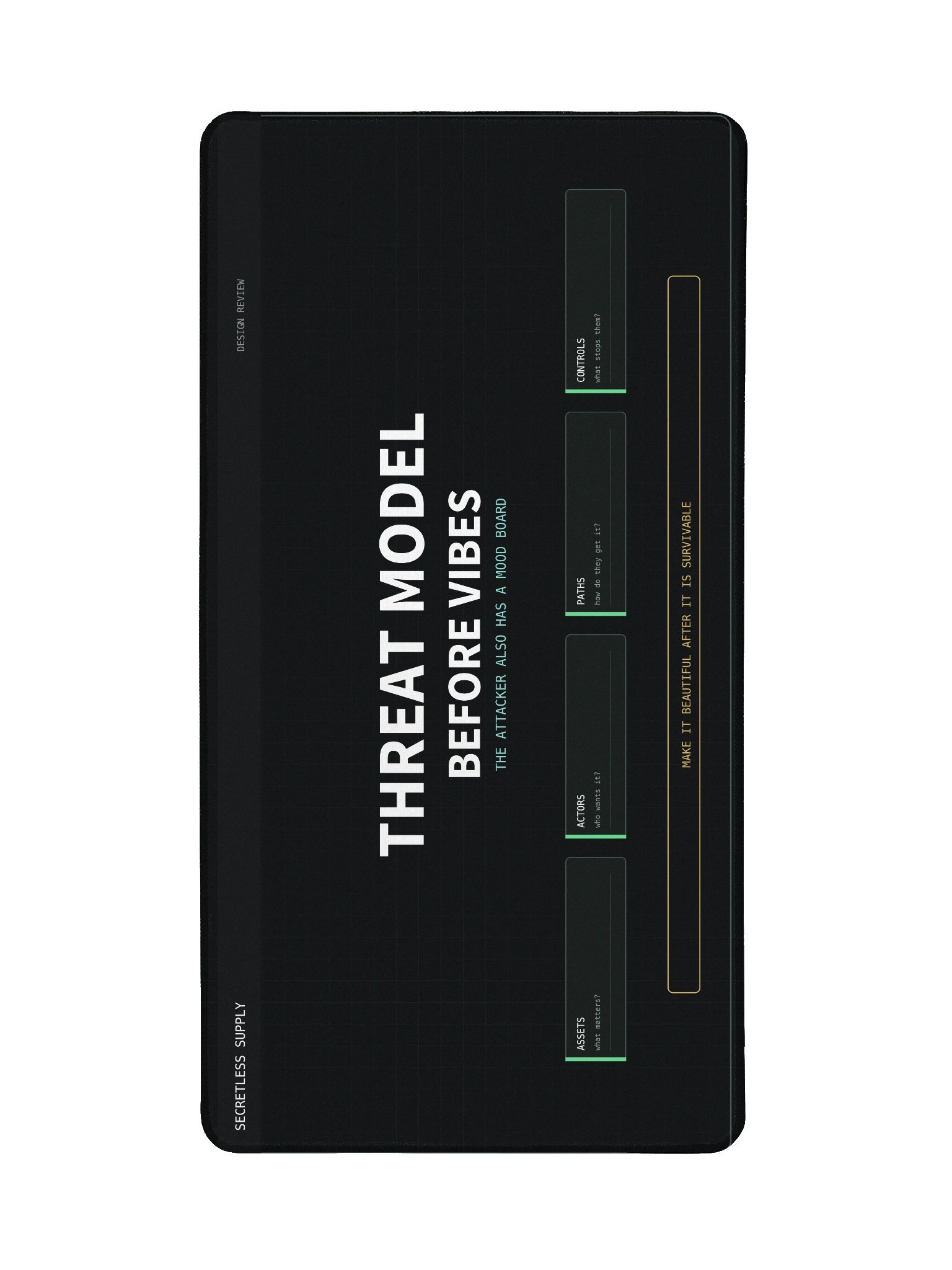Threat Model Before Vibes Desk Mat product image (2)