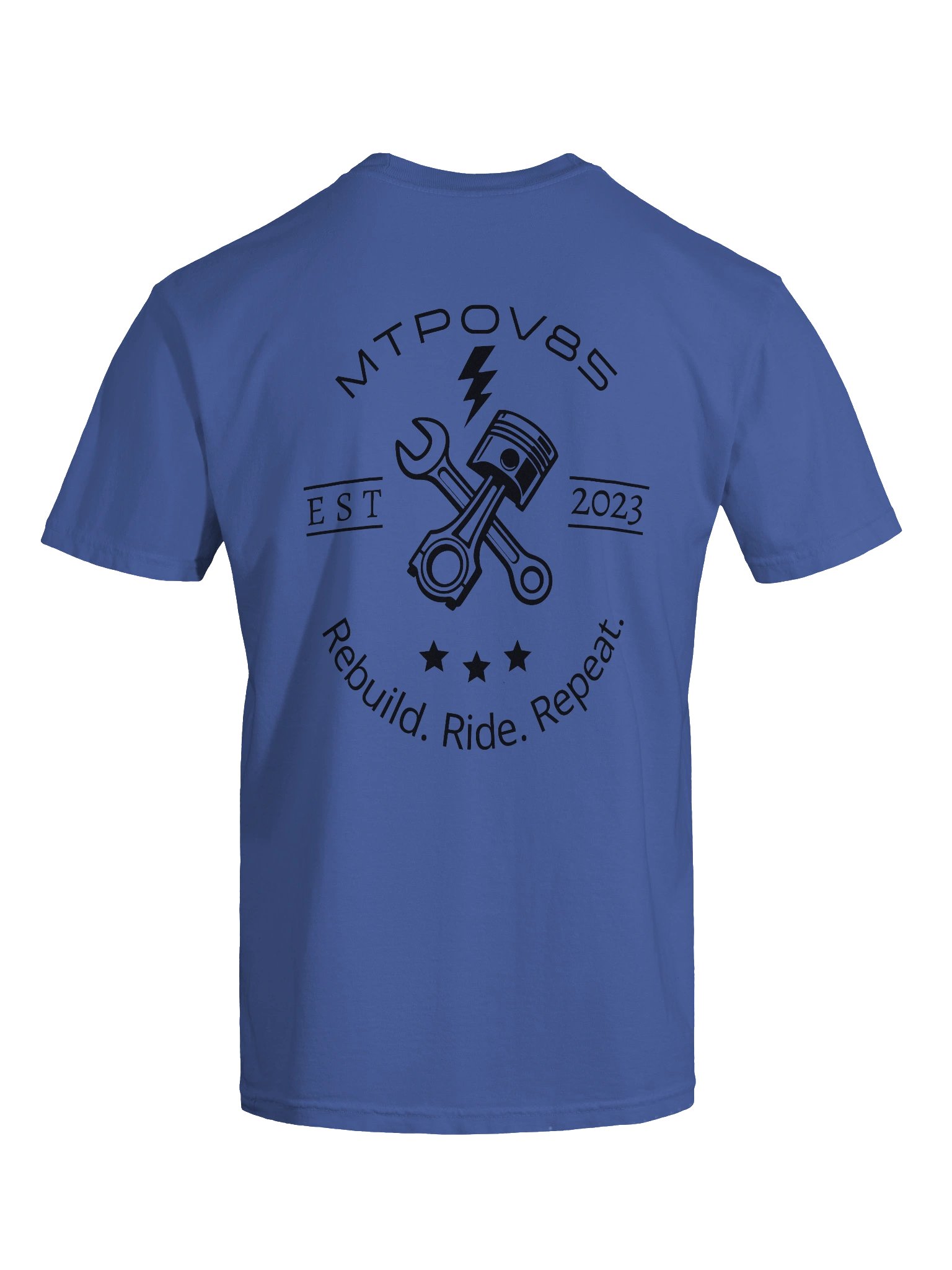 Rebuild. Ride. Repeat. Style 1, Blue T-Shirt product image (9)