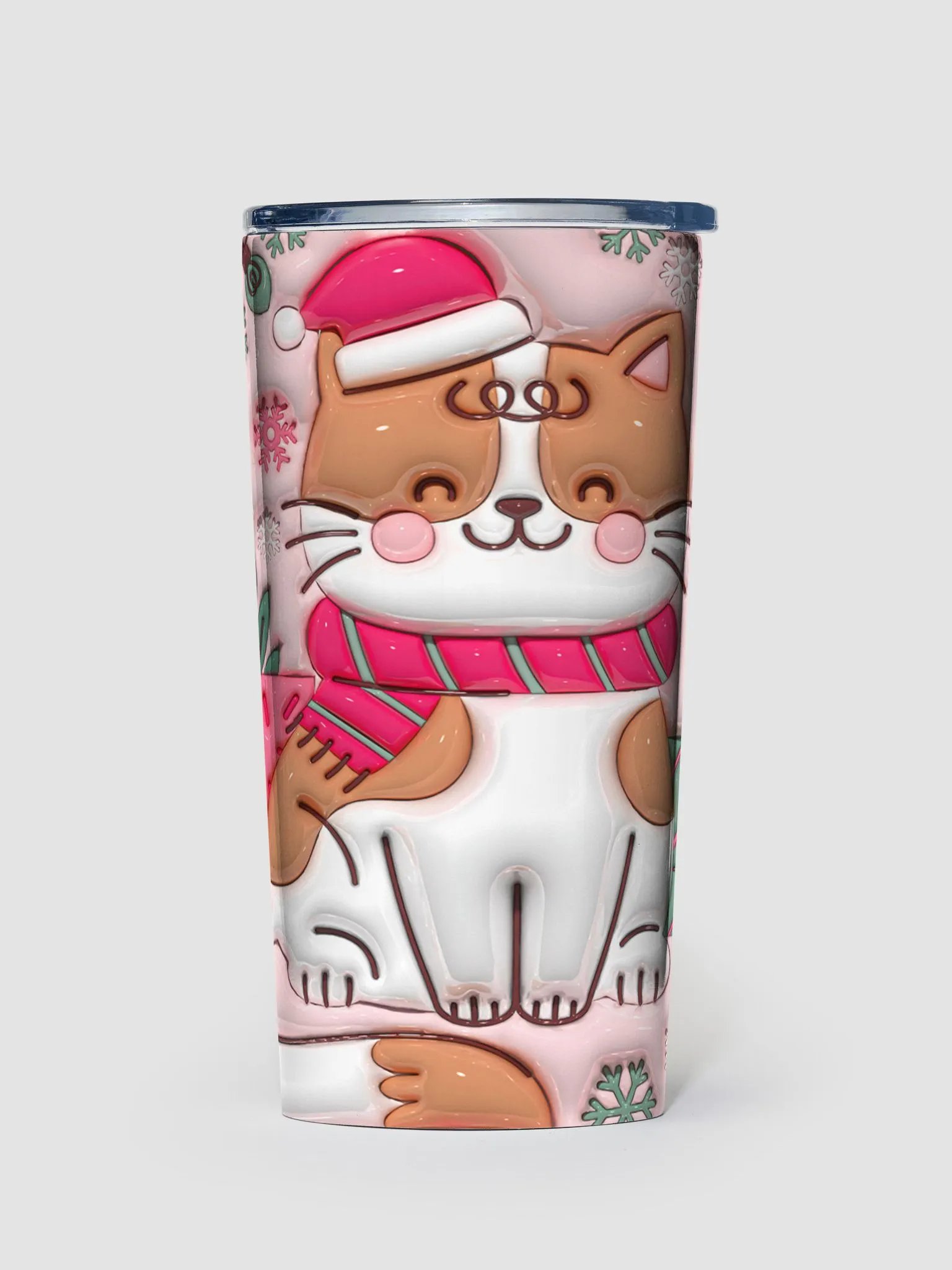 Meow Holiday Christmas Stainless Steel Tumbler product image (1)