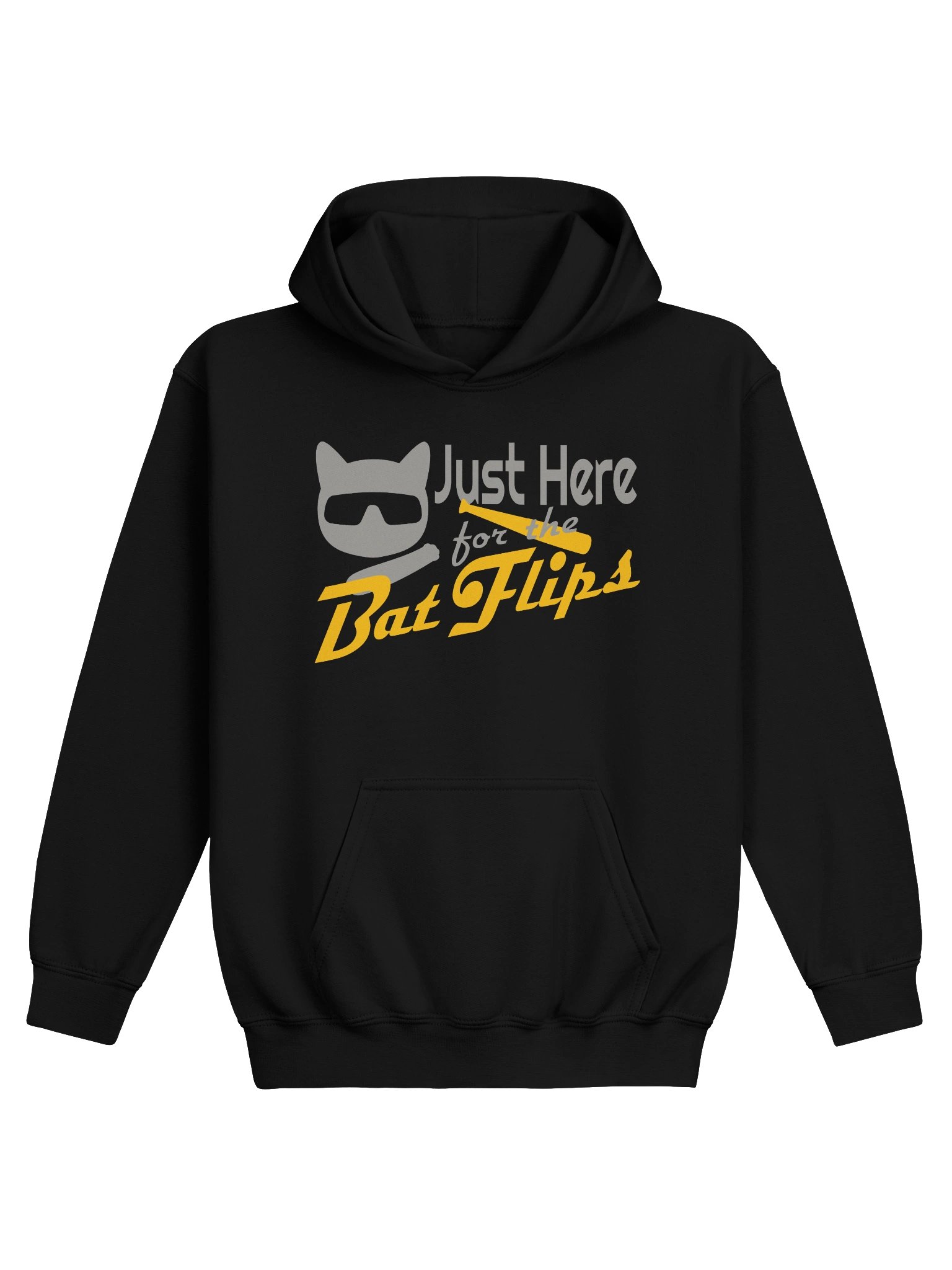 Baseball Cat (Just Here for The Bat Flips) - Unisex Youth Hoodie product image (1)