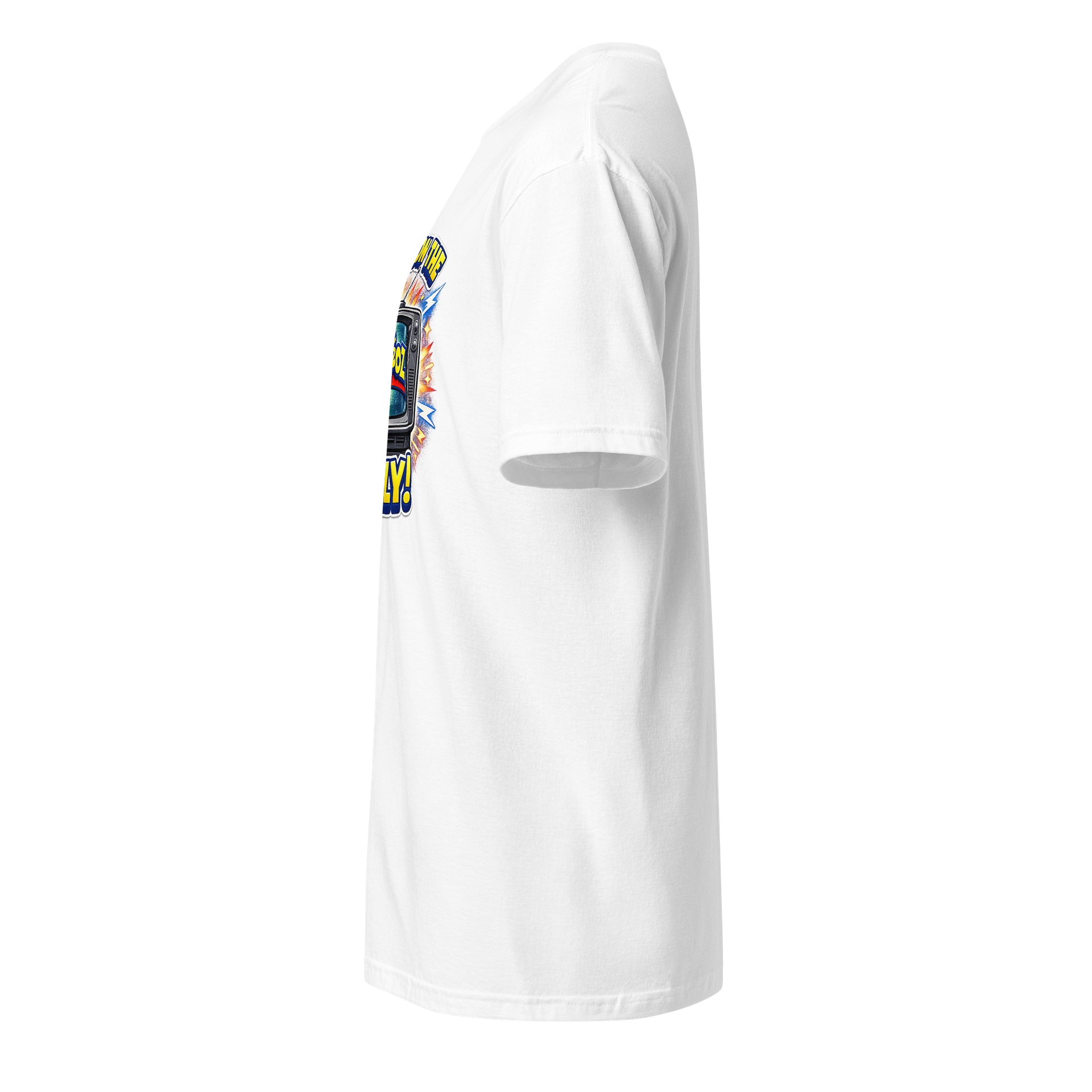 Pop it on the telly basic white tee product image (3)