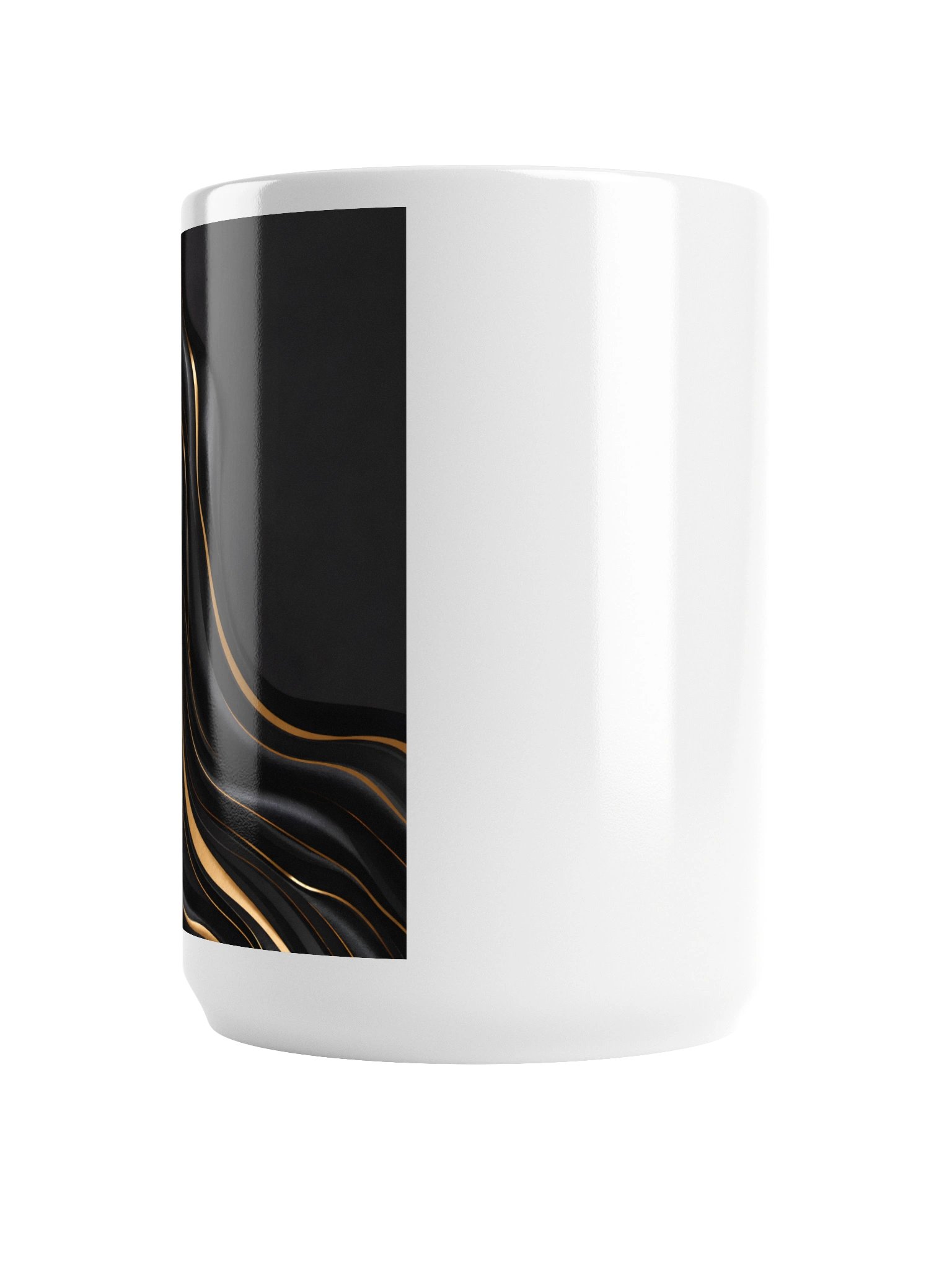 Midnight Gold Flow – Luxury Black & Gold Coffee Cup for Home & Office 15oz product image (2)