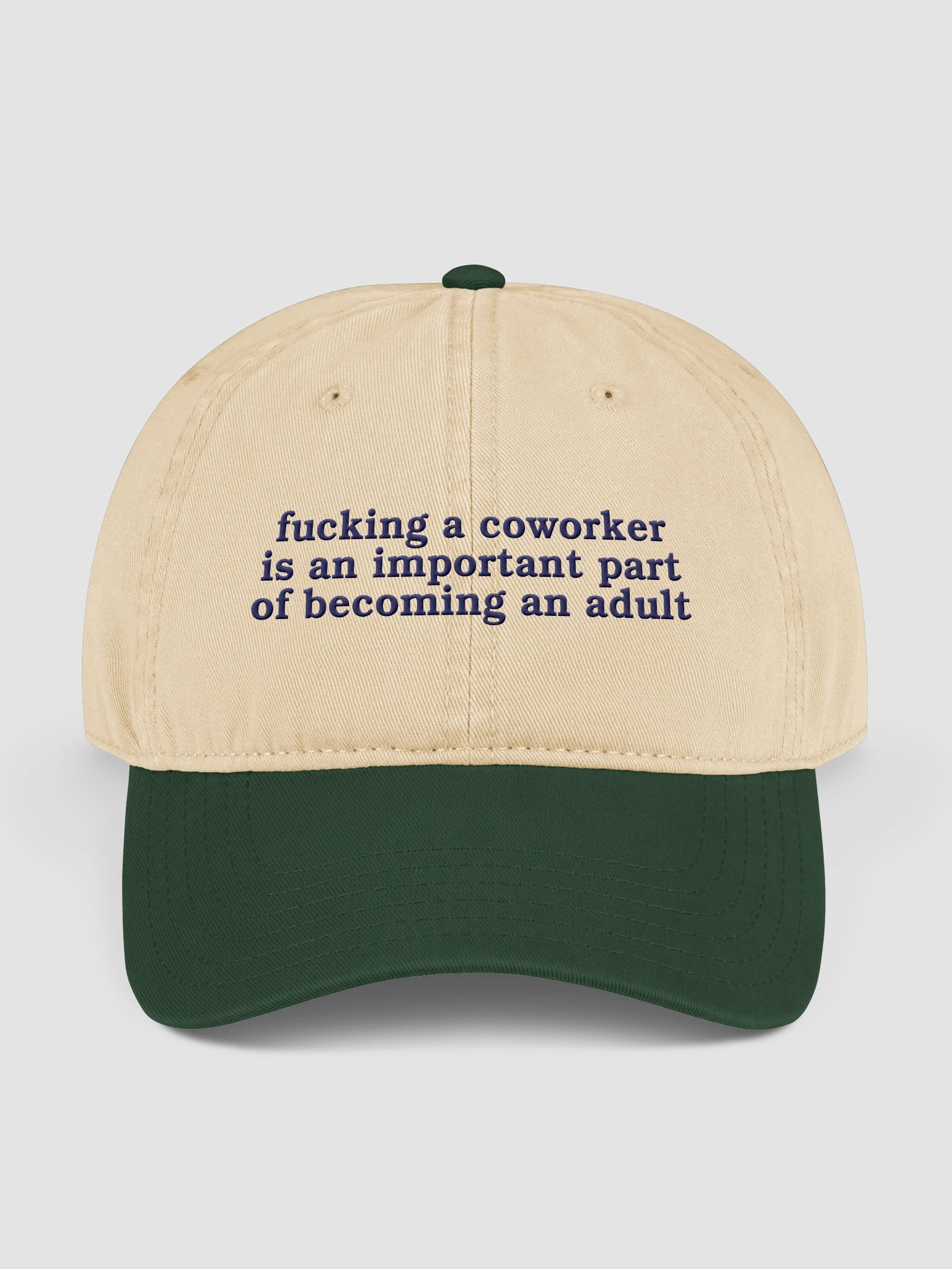 Fucking A Coworker Is An Important Part Of Becoming An Adult Garment Washed Hat. product image (5)