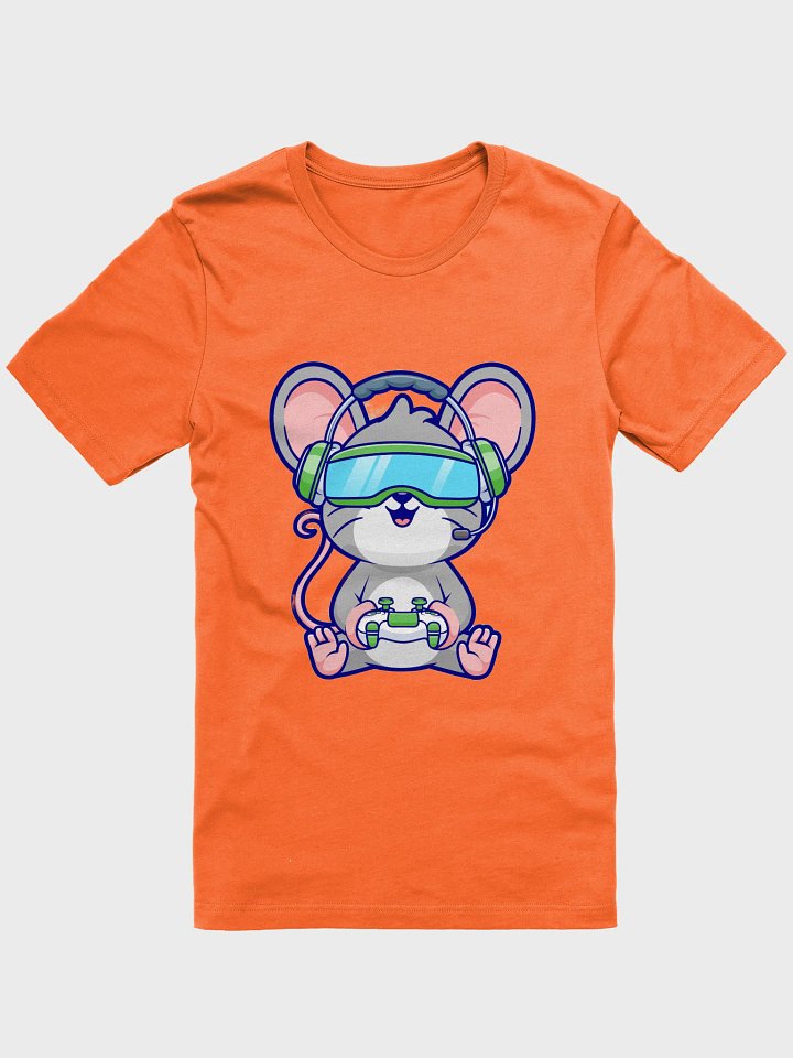 Gamer Mouse Cartoon T-Shirt – Play Hard, Cheese Harder product image (1)