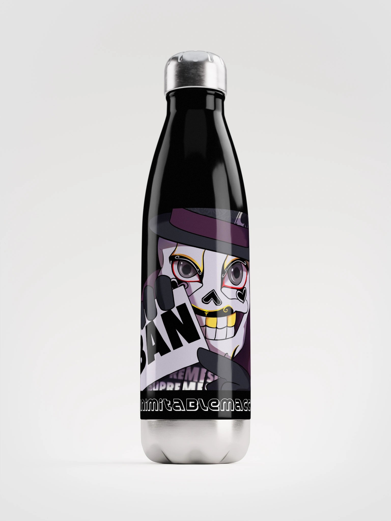 Macca's Ban Emoji on steel water bottle product image (1)