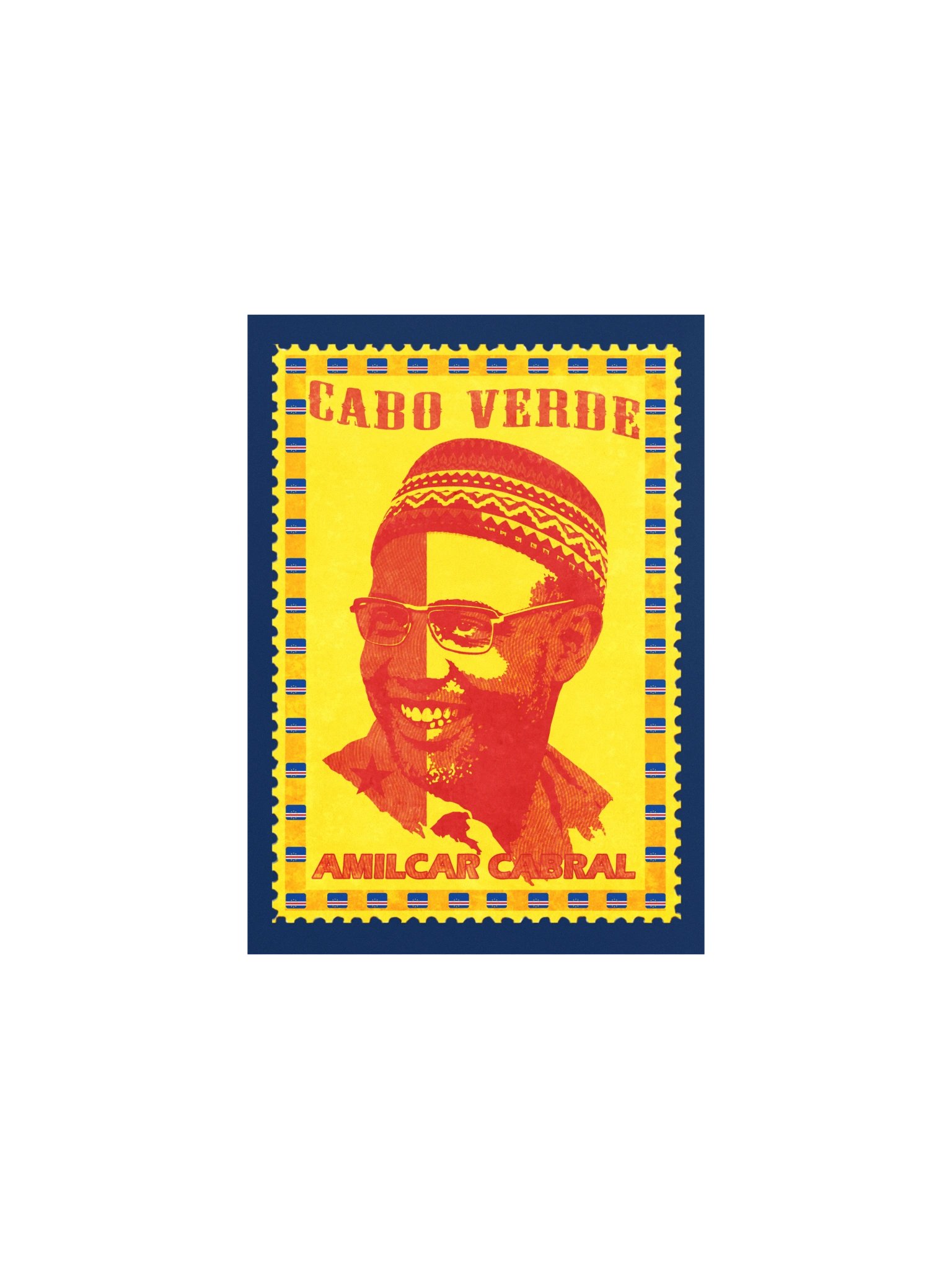 Amílcar Cabral Vintage Postage Stamp Poster | Cabo Verde Pan-African Wall Art product image (3)