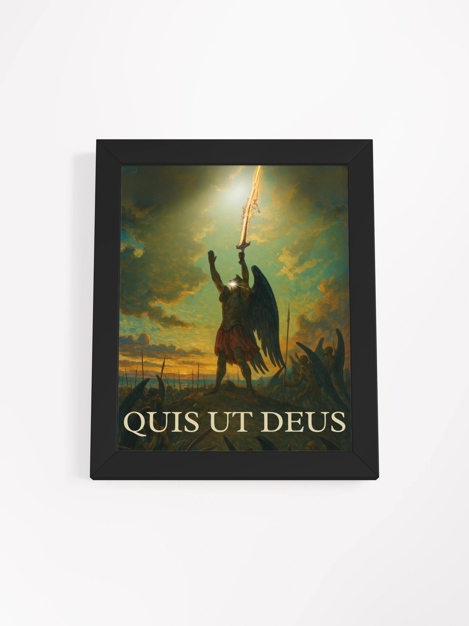 "Quis ut Deus?!" Framed Poster product image (1)