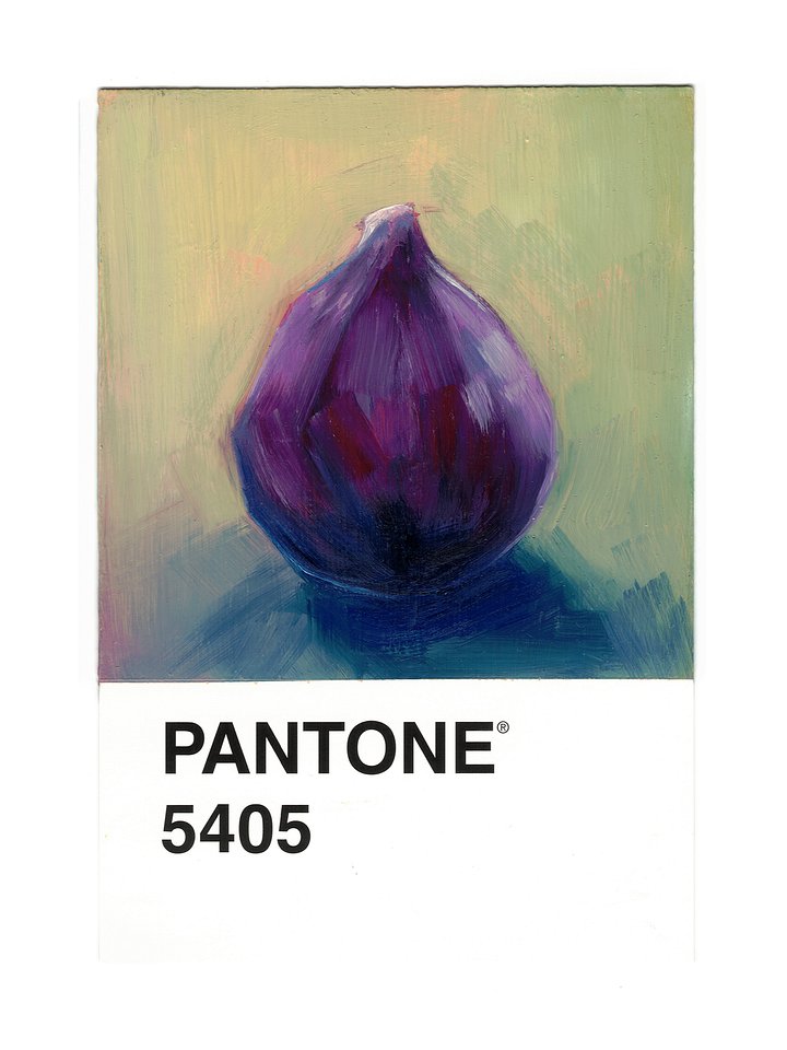 PANTONE Challenge • Fruits Set, Fig • Oil Painting product image (1)