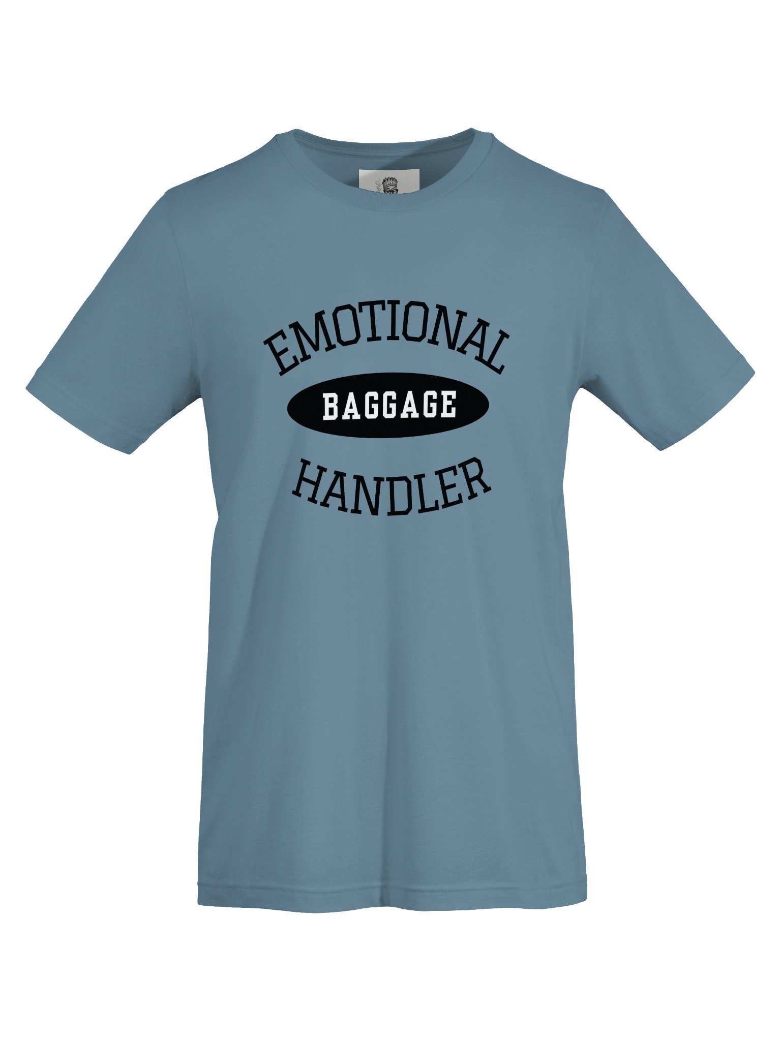 Emotional Baggage Handler T-Shirt - Black and White Varsity Style product image (5)