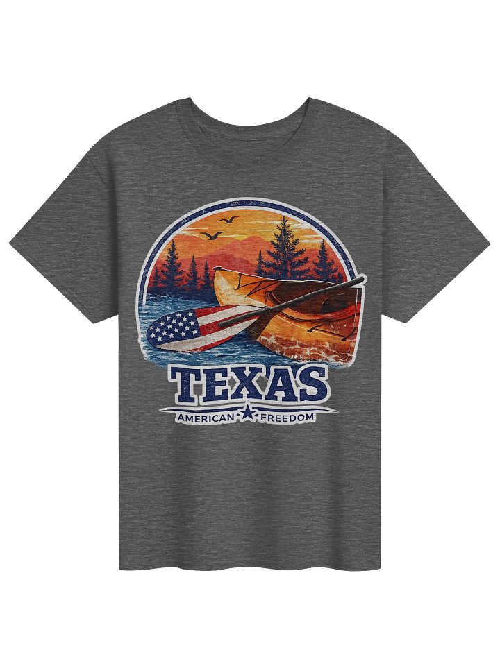 Texas Kayak Tee – Paddle Free Edition | American Freedom Gildan 5000 product image (41)