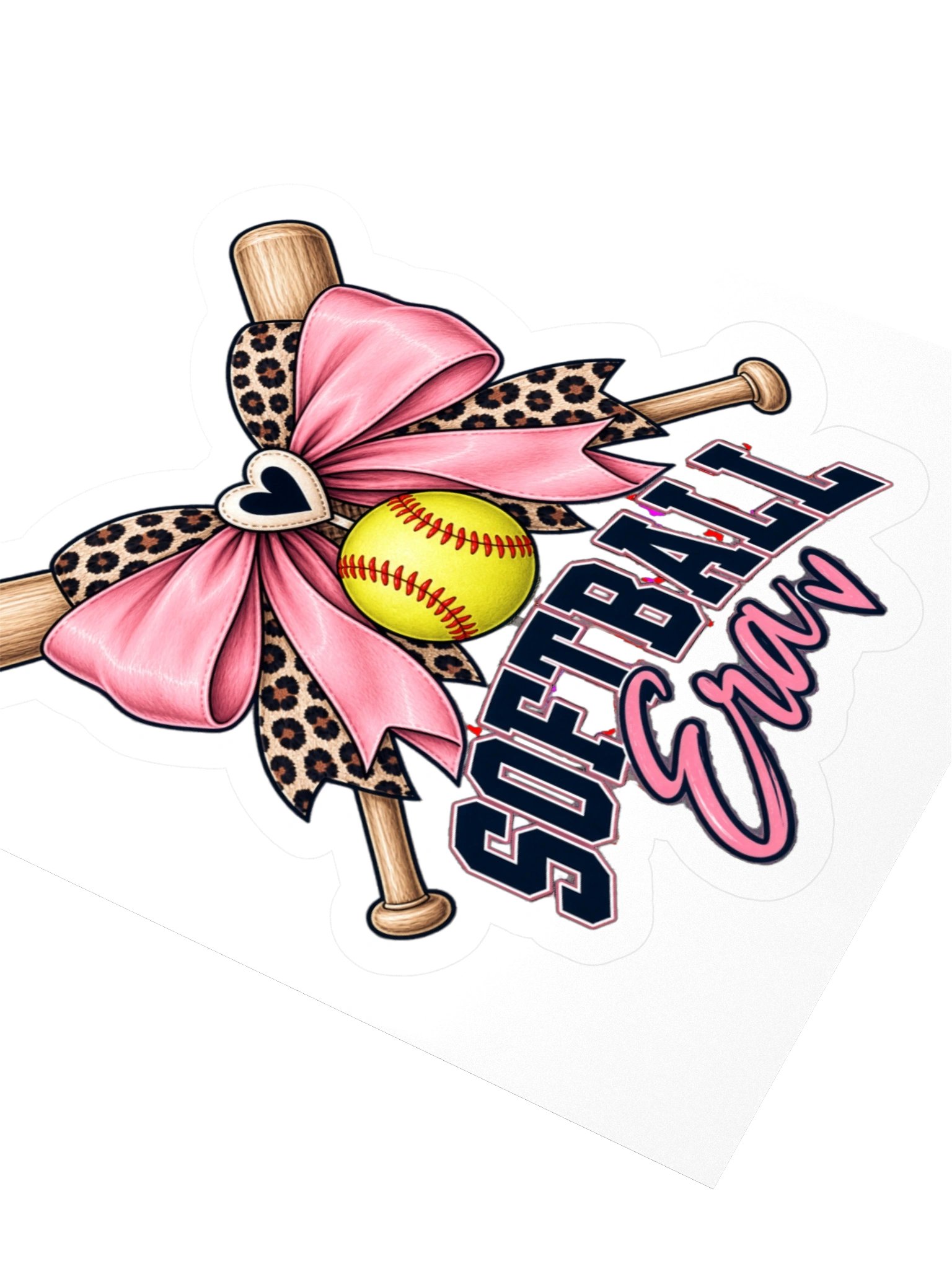In My Softball Era Sticker | Pink Bow Softball Decal product image (3)