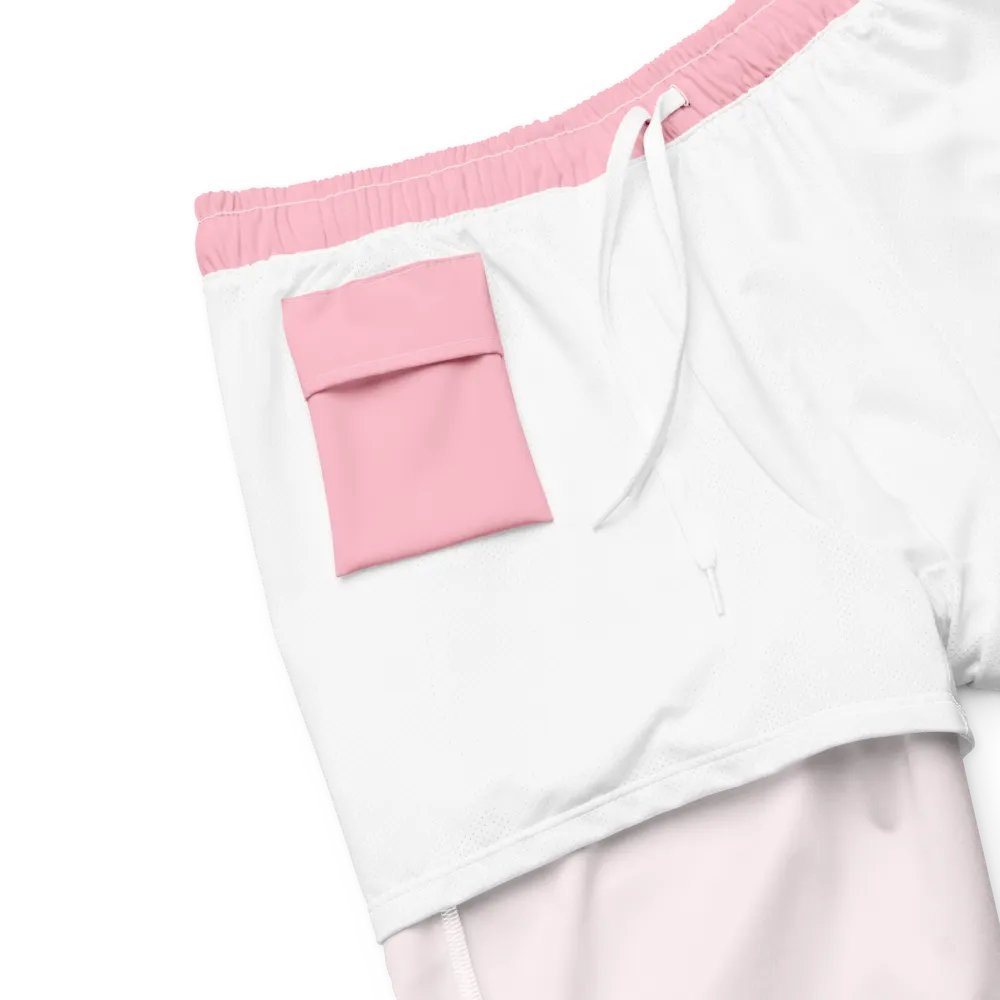 Plain Color Pink Swim Trunks product image (5)