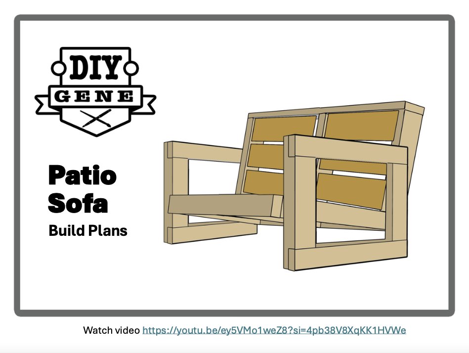Patio Sofa Build Plans product image (1)