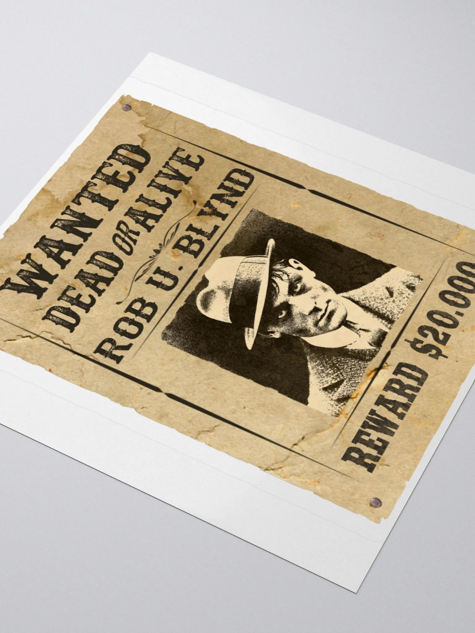 Rob U. Blynd Wanted Poster Sticker product image (1)