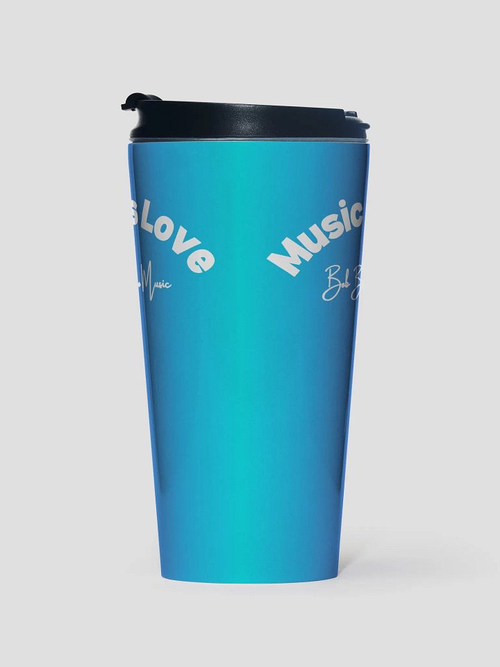 15 oz Stainless Steel Travel Mug - Music Is Love product image (1)