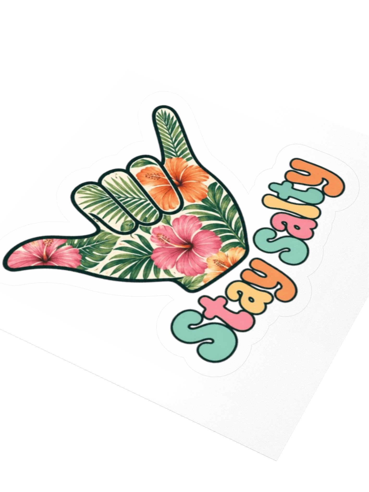 Stay Salty Shaka Kiss Cut Sticker product image (3)