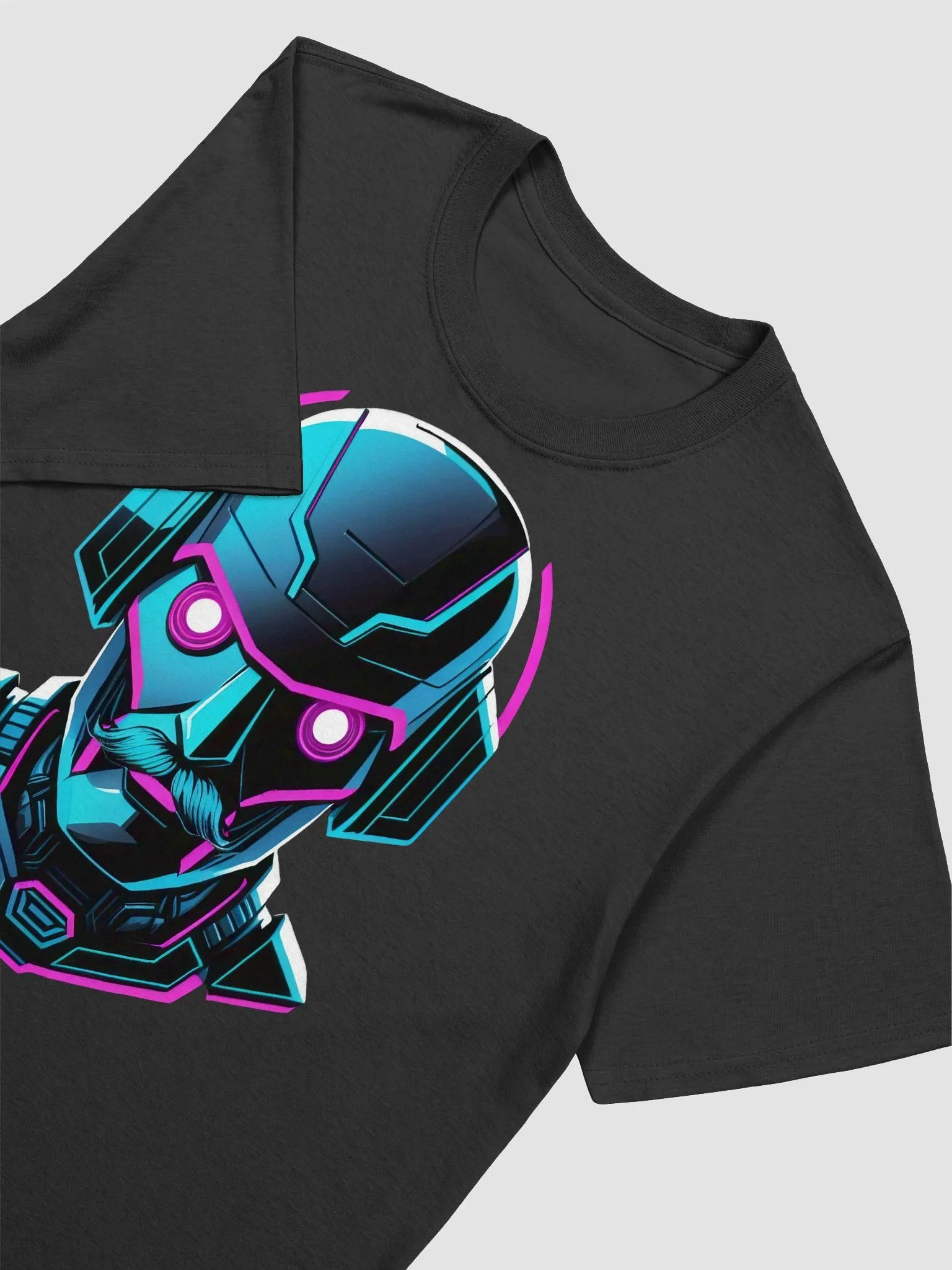 Neon Cyberpunk Robot T-Shirt product image (3)