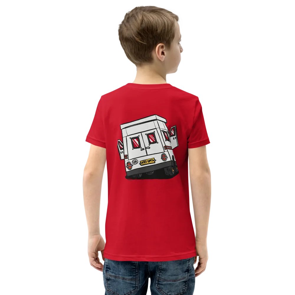 Wheelie Yellow Driving Youth T (front and back print!) product image (41)