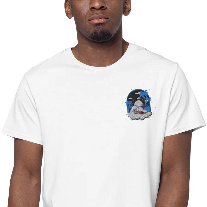 Cloudy Night Premium Cotton T-Shirt Embroidered product image (2)