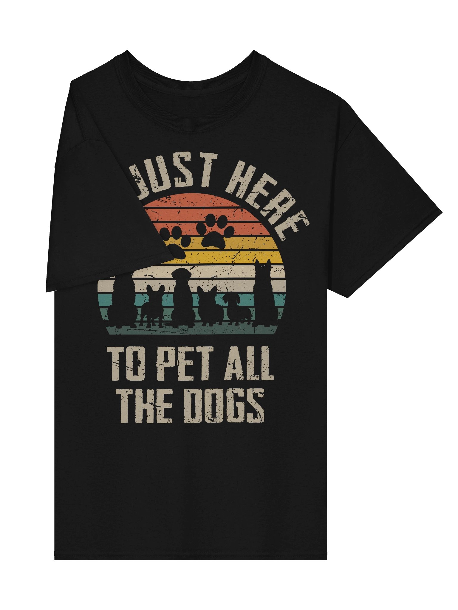 Im Just Here To Pet All Dogs Vintage T-Shirt product image (4)