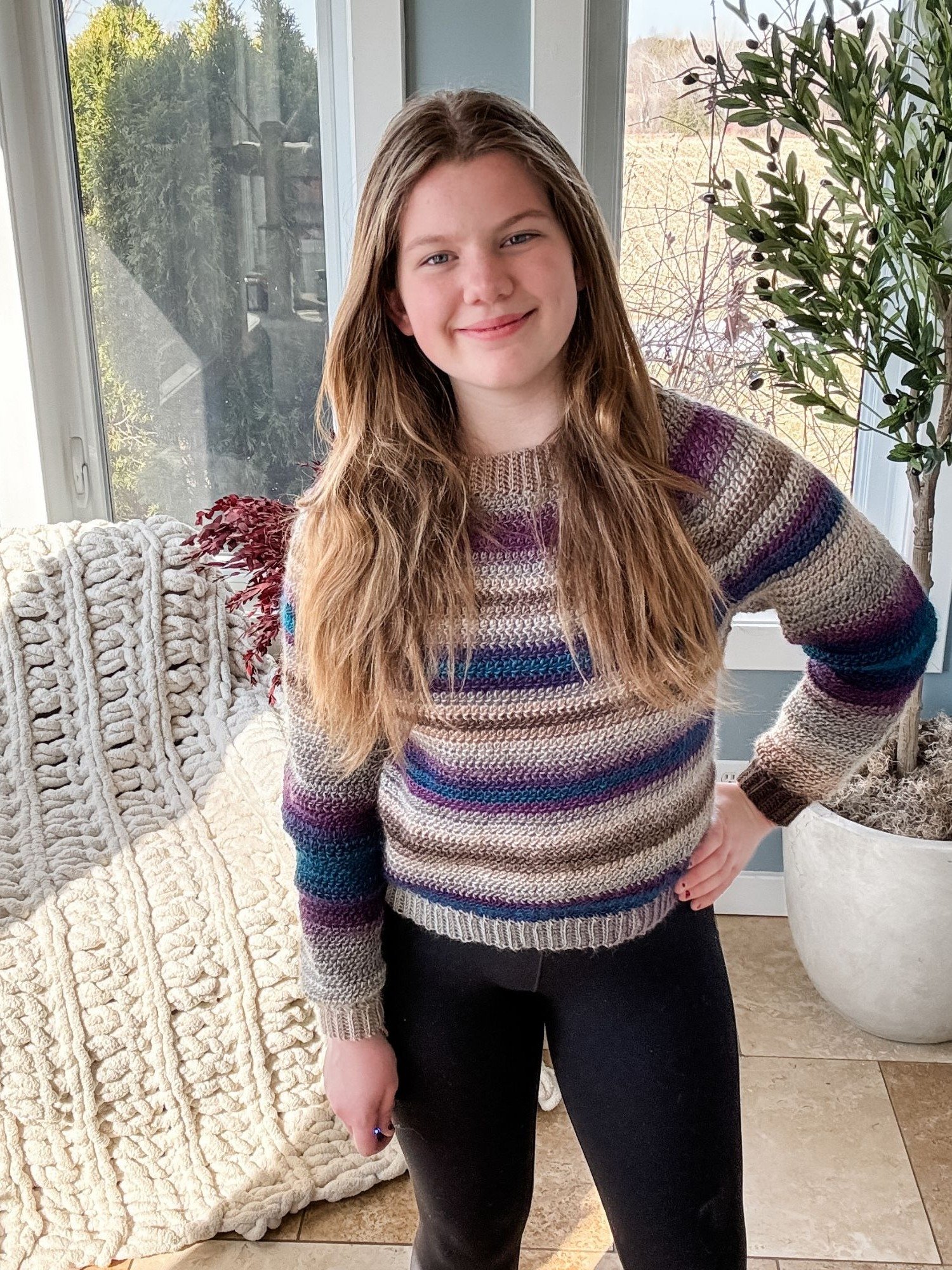 Athabasca Falls Children's Pullover Crochet Pattern product image (7)