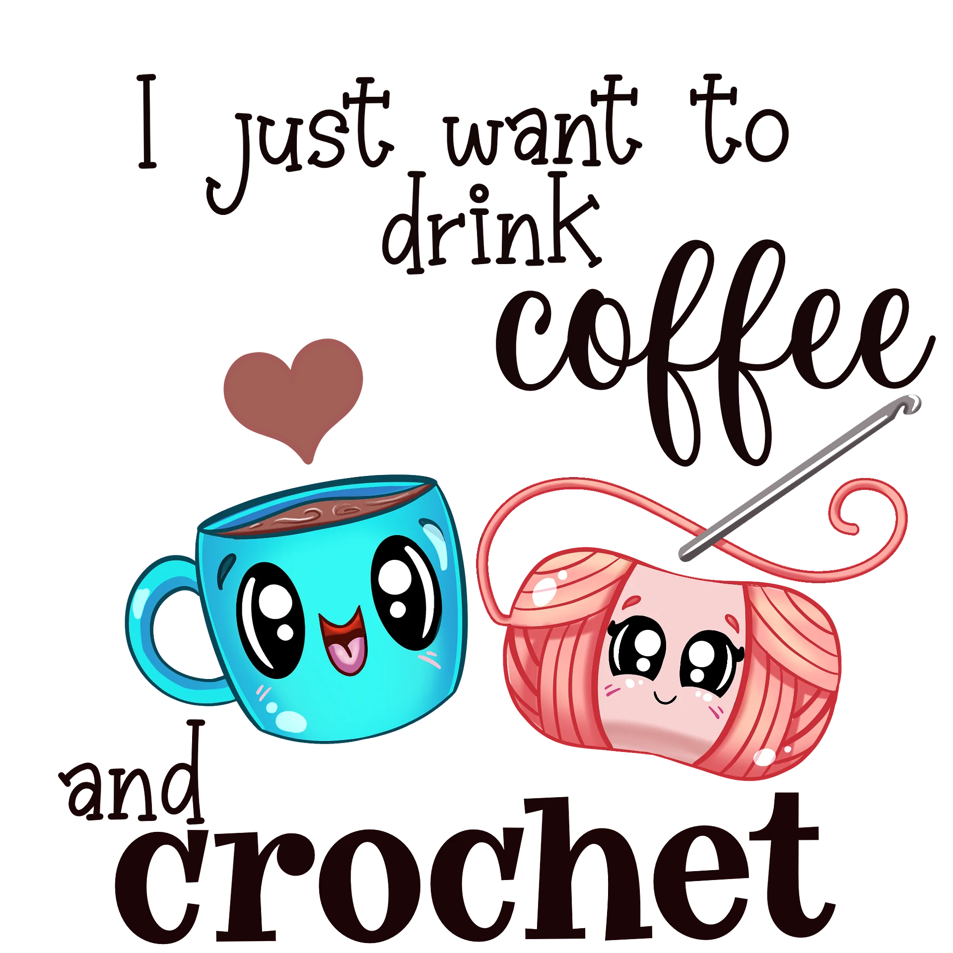 Coffee and Crochet PNG Clipart product image (1)