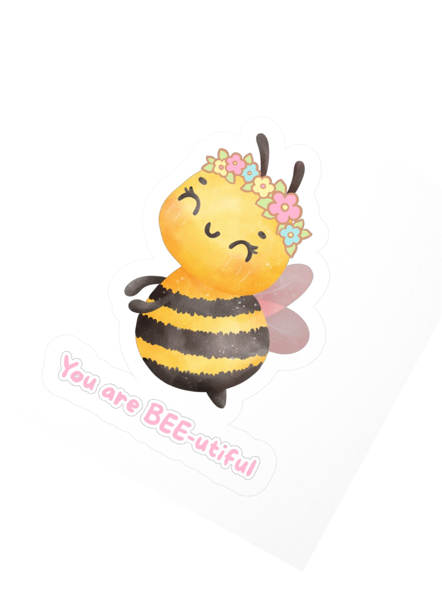 You Are BEE-utiful Bee Kiss-Cut Sticker product image (4)