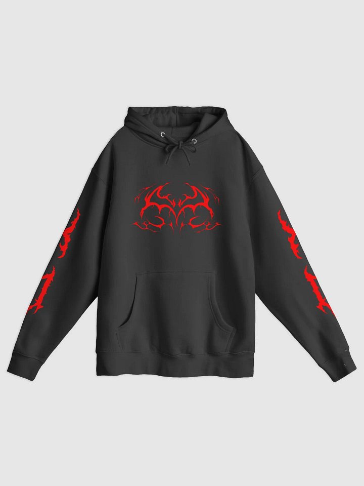 Bat Sigil Hoodie Black and Red product image (1)