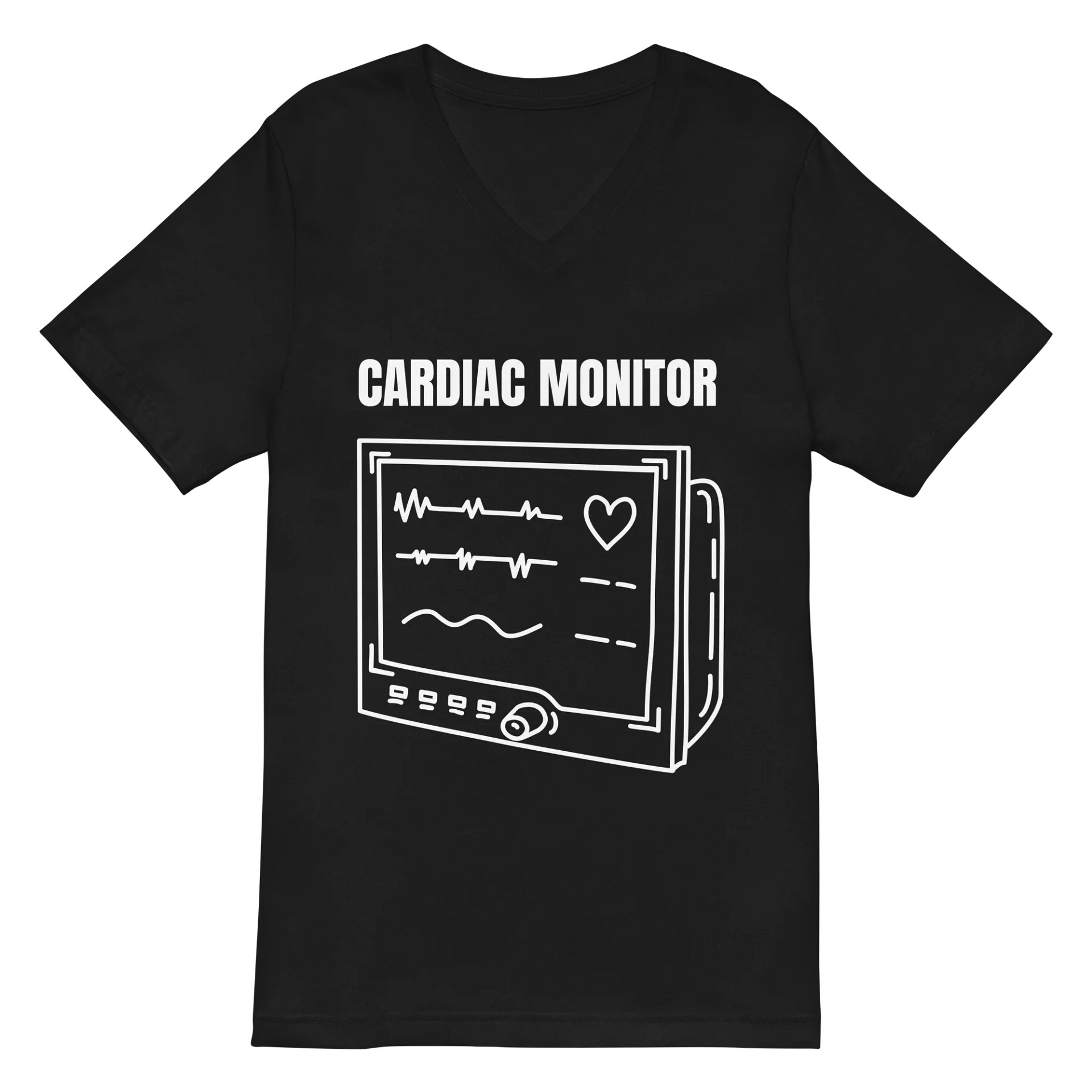 cardiac monitor design V-Neck Jersey Tee product image (2)